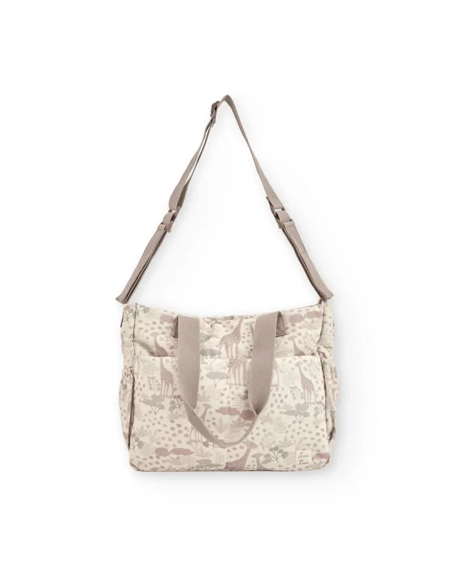 TucTuc Accessori Borsa fasciatoio beige stampa giraffe