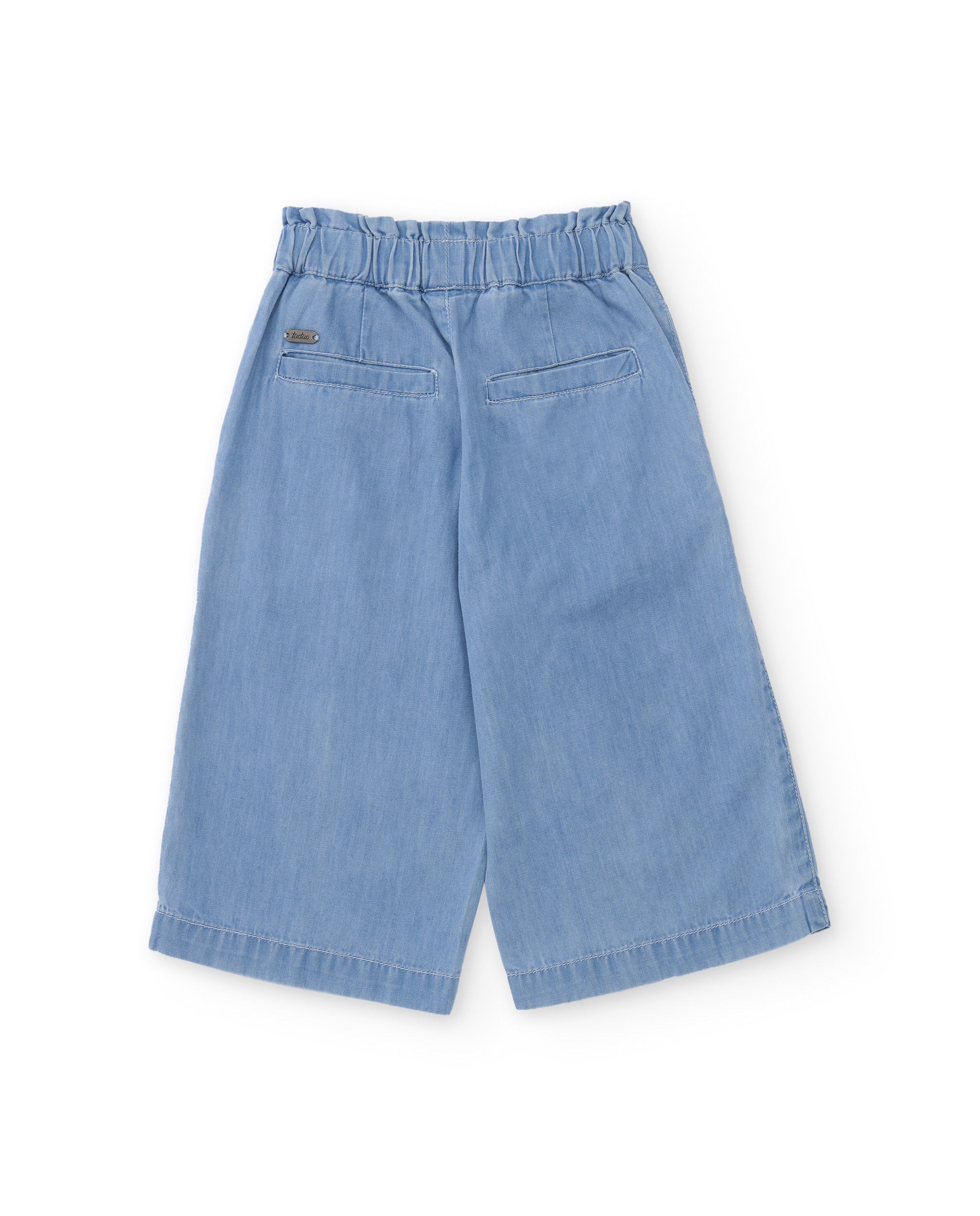 TucTuc Pantaloni Culotte Bimba Denim Chiaro Cotone