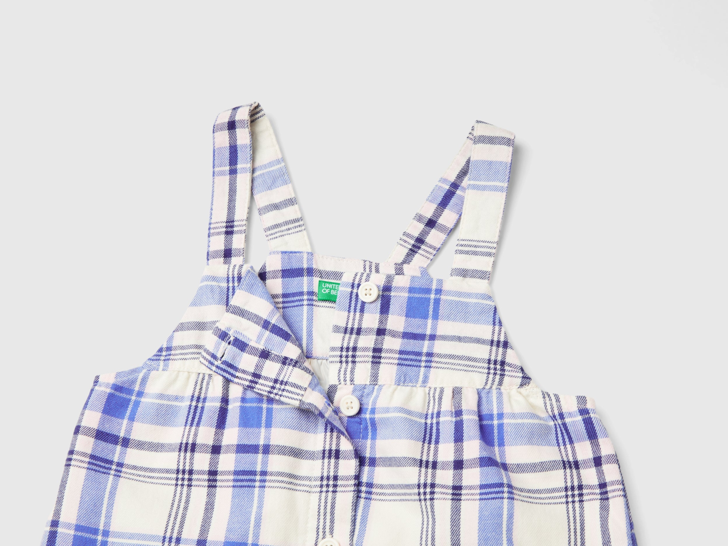 United Colors of Benetton abitino salopette tartan cotone