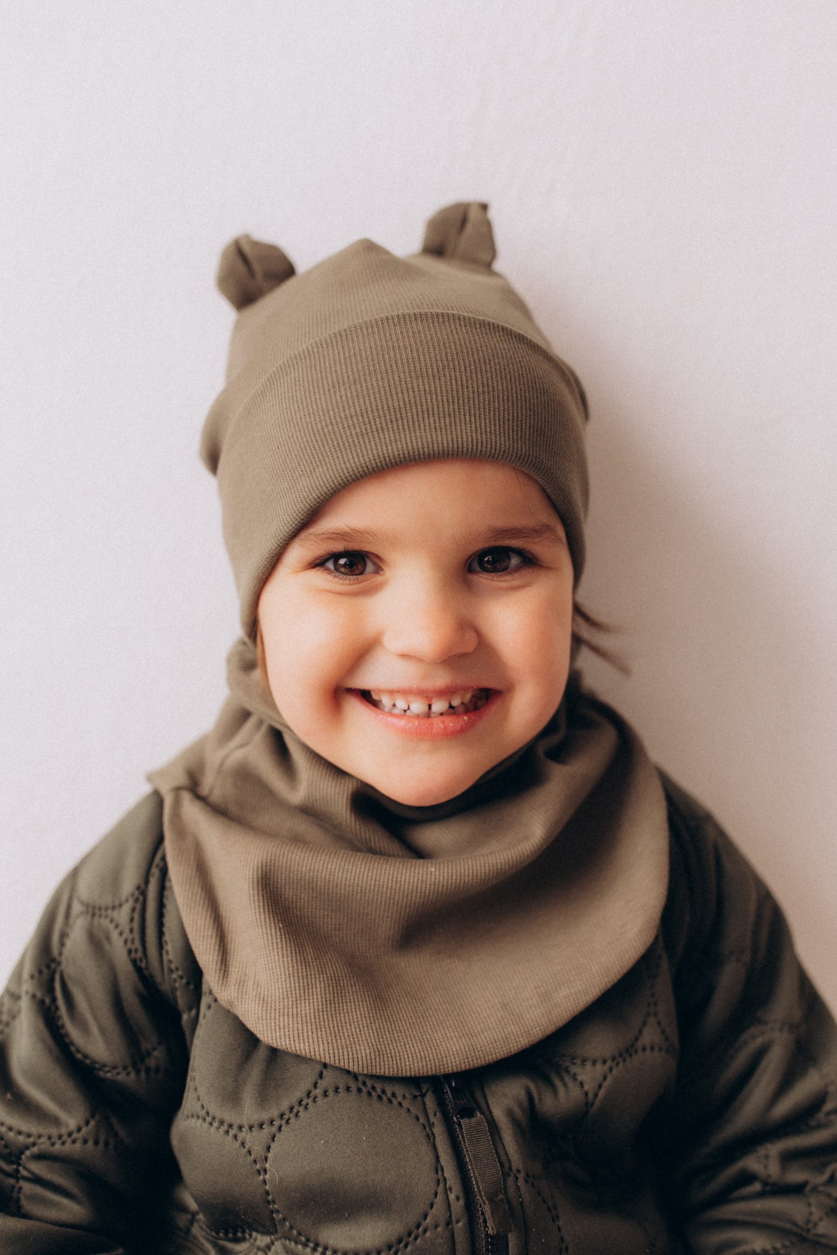 Woolly Organic Beanie Teddy Ears GOTS AW26 berretto cotone