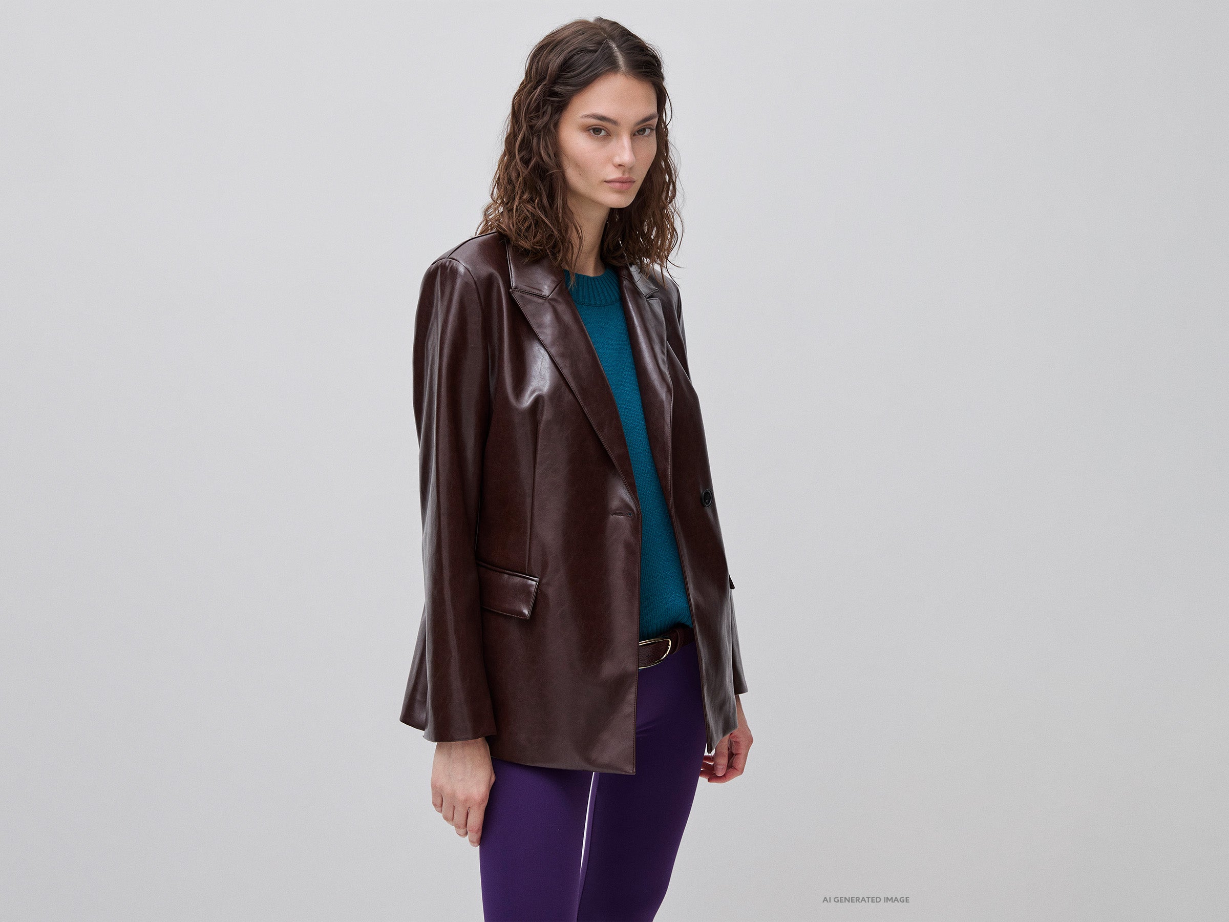 United Colors of Benetton Blazer spalmato aderente taglia 42