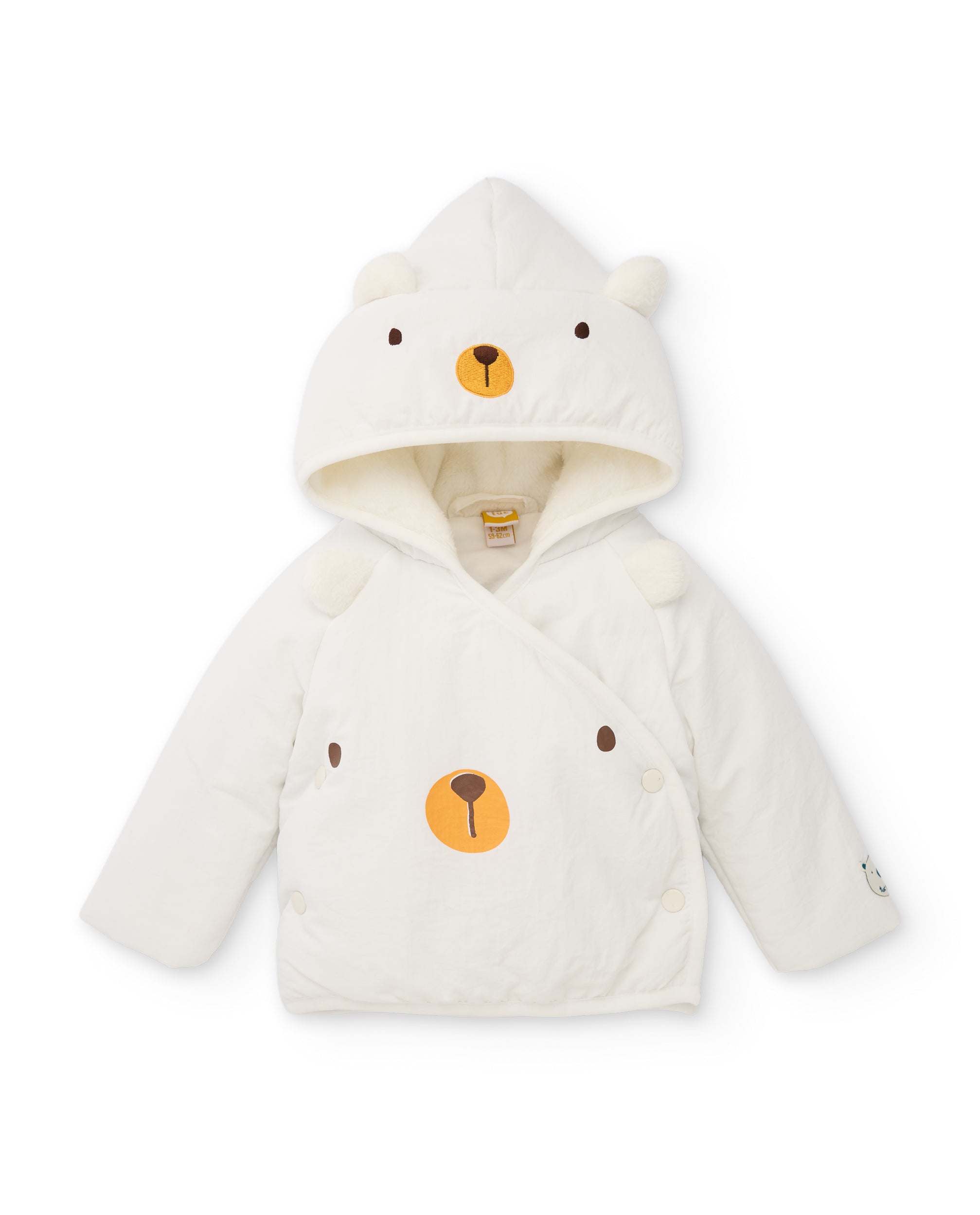 TucTuc Cappotti cappotto neonata bianco cappuccio orso