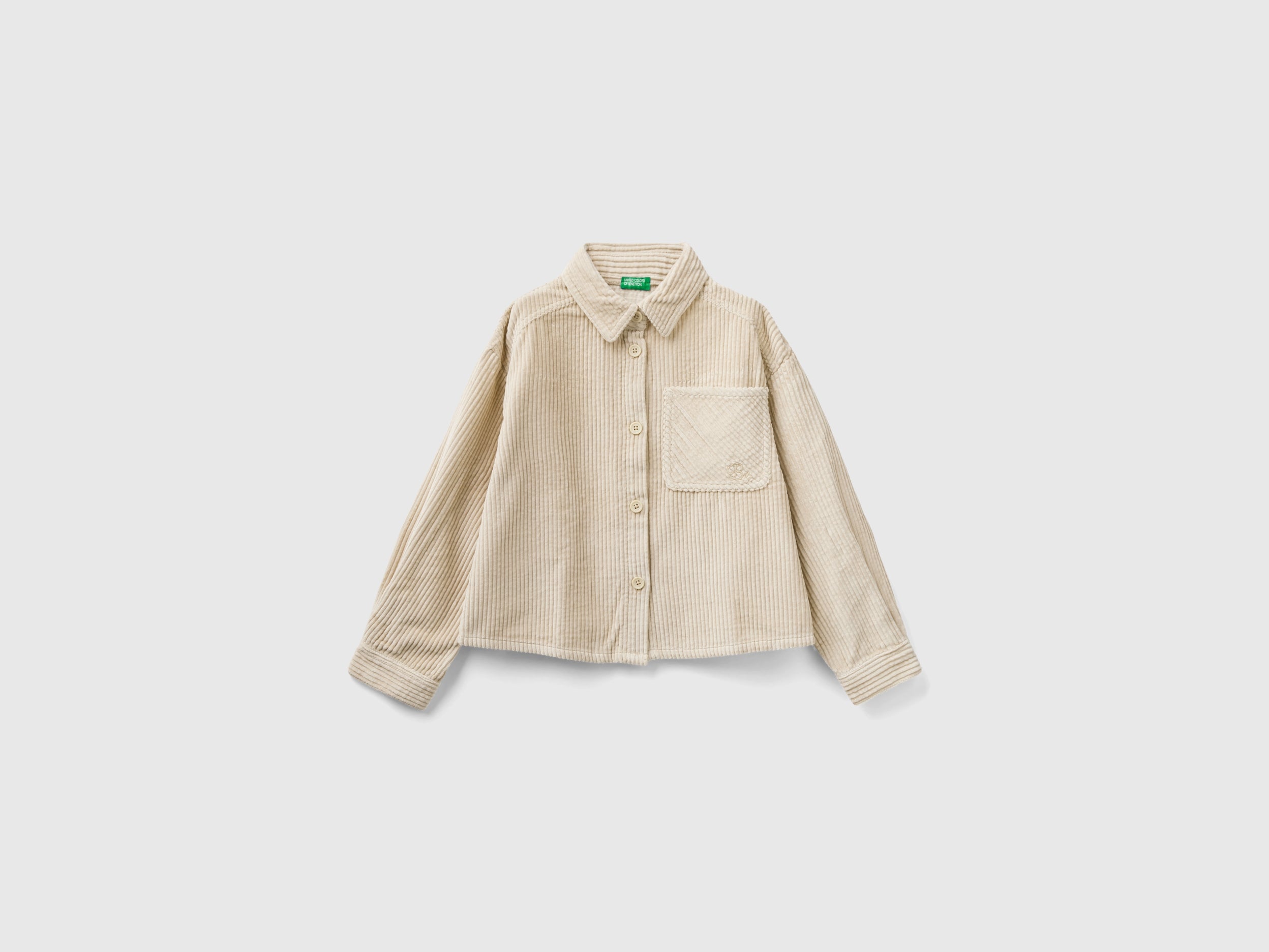 United Colors of Benetton Camicia Oversize Velluto L Cotone