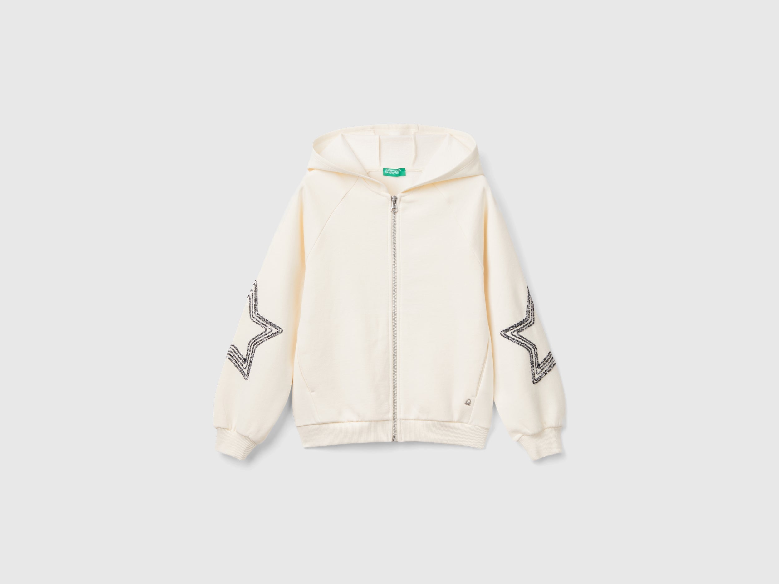 United Colors of Benetton Sweatshirts Felpa lurex stelle zip M