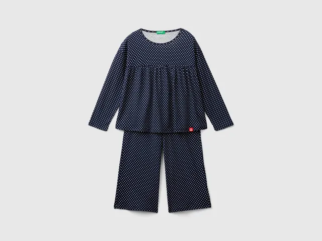 United Colors of Benetton pigiama pois cotone biologico