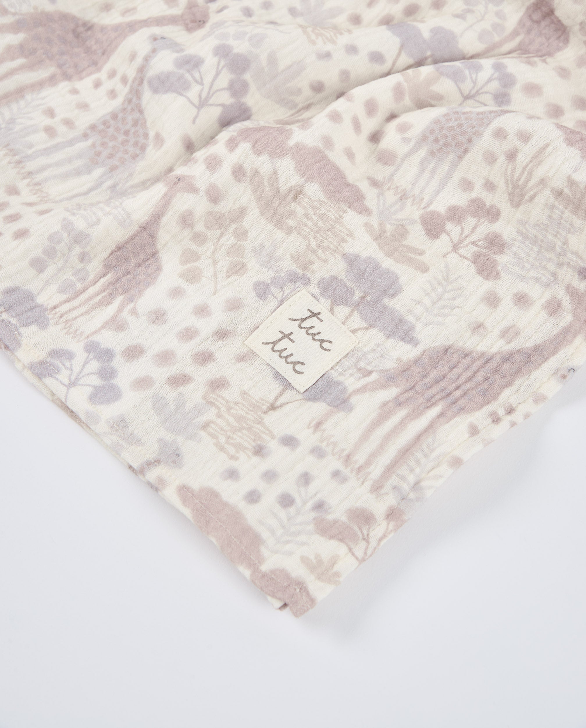 TucTuc Puericultura giraffe mussola neonato beige cotone 120x120
