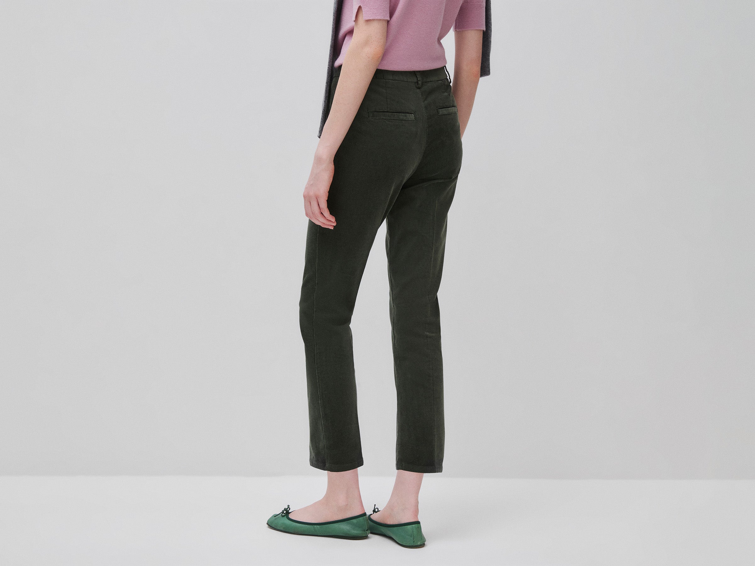 United Colors of Benetton Trousers Pantaloni Chino Velluto Cotone Modal