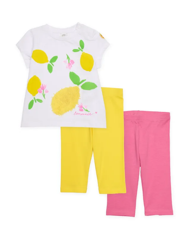 TucTuc Completi Completo Bambina 3 Pezzi Bianco Limoni