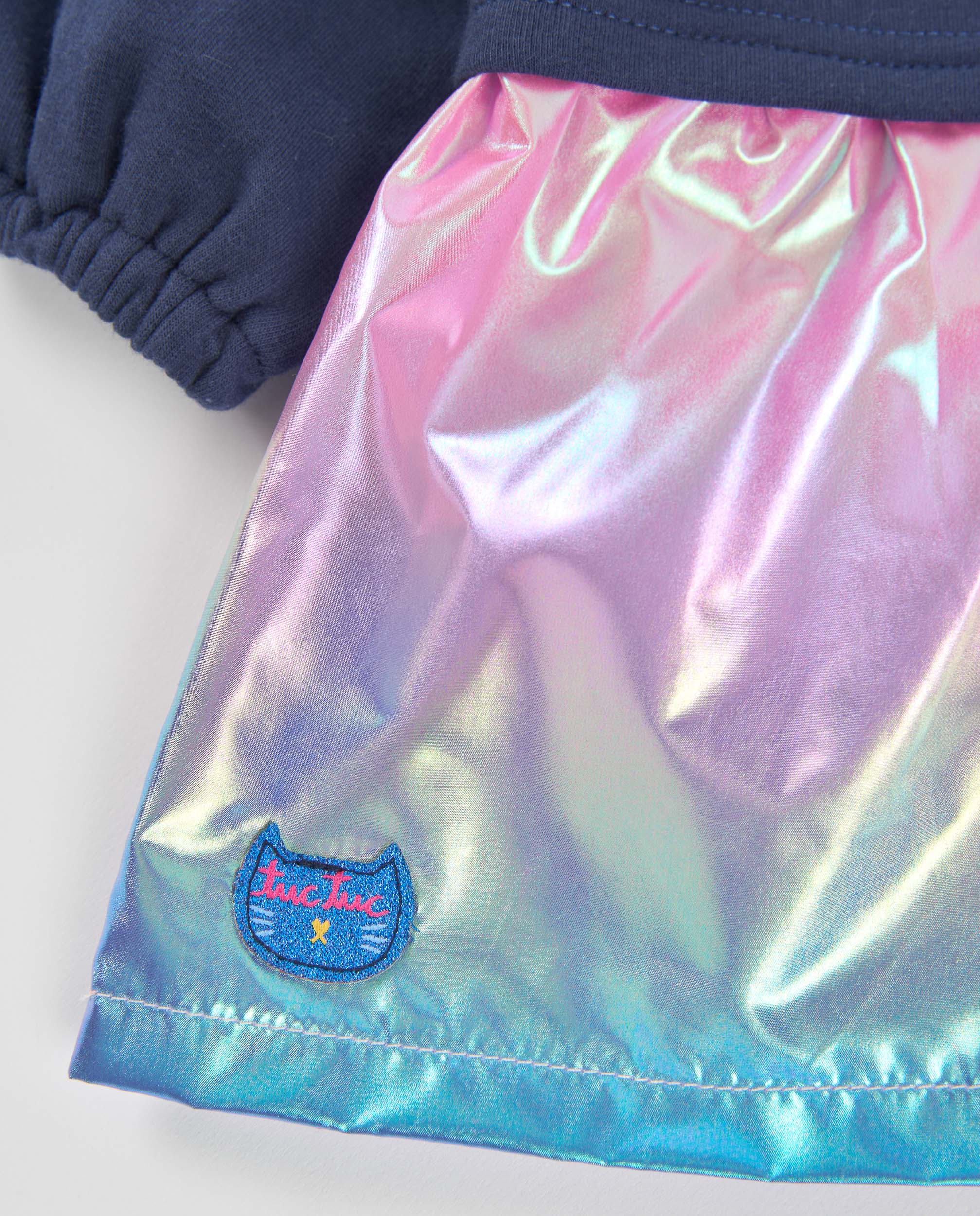TucTuc Vestiti Vestito Felpa Bambina Navy Gatto Caldo