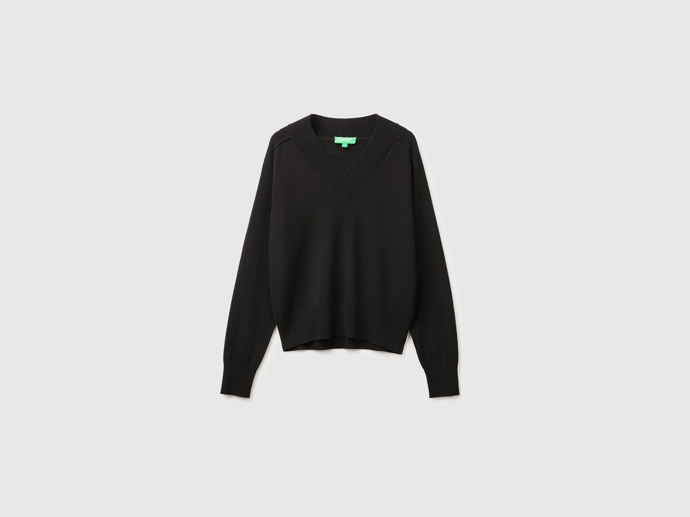 United Colors of Benetton Soft Maglione Scollo V Cashmere Taglia M