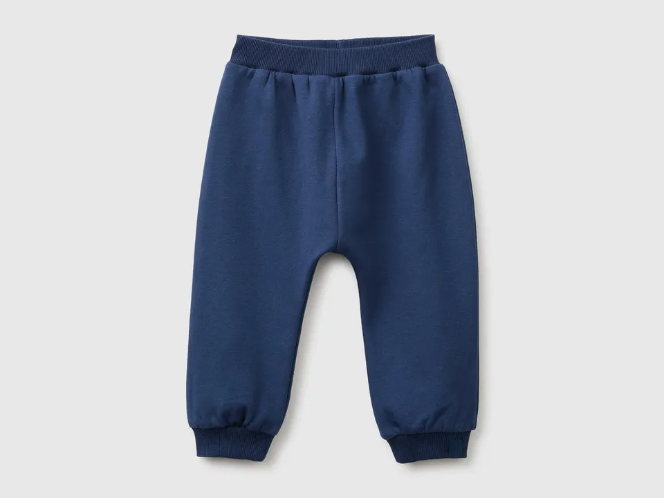 United Colors of Benetton Pantaloni Tuta Cotone Bio Elasticizzati