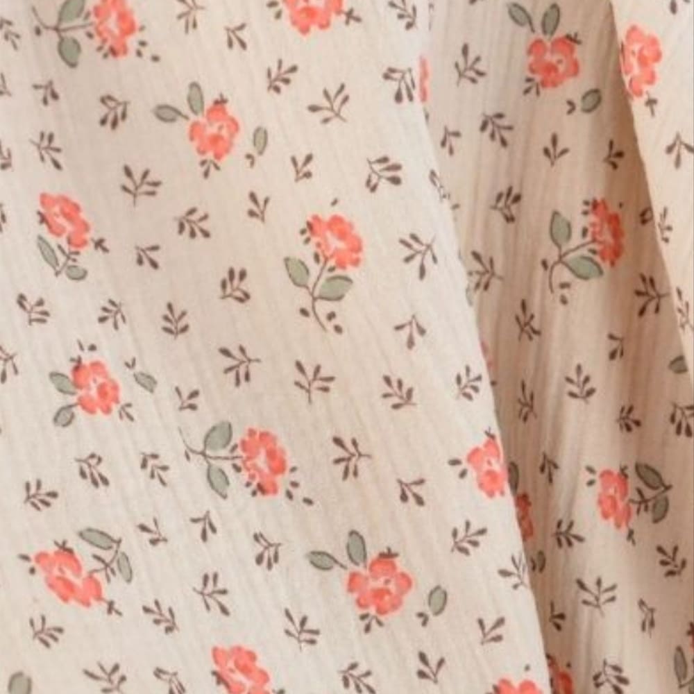 Petite Citrouille Anna coperta neonato 75x100 cotone fiori