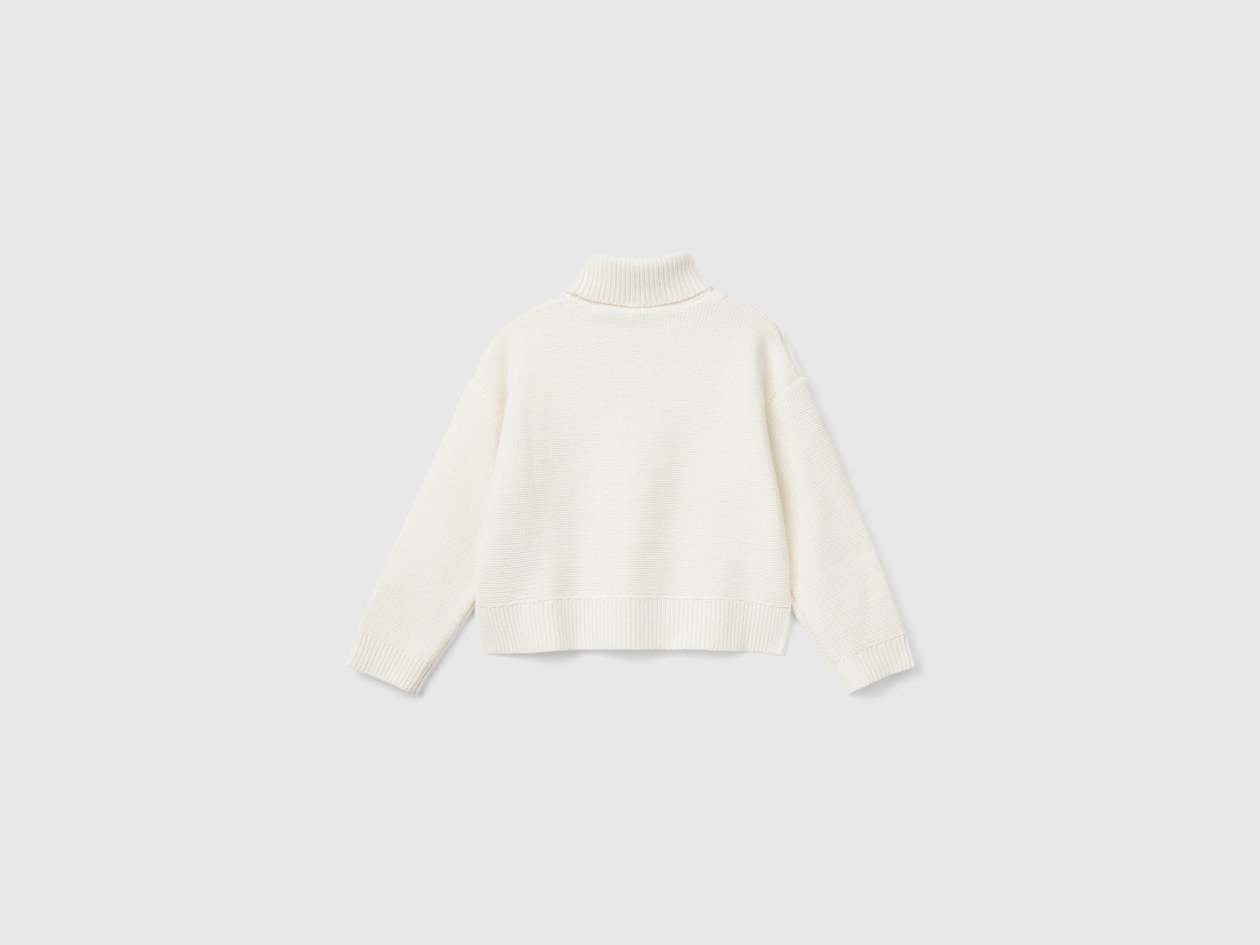 United Colors of Benetton Maglione Ciniglia Rombi Collo Alto