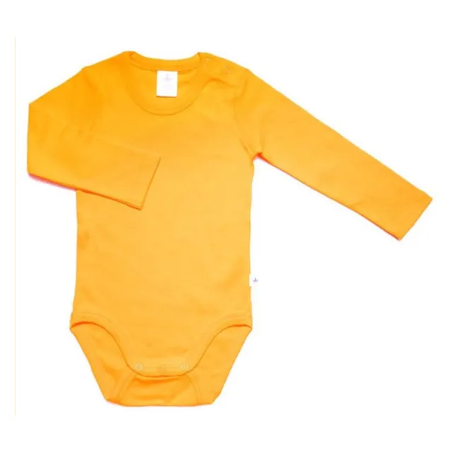 Leela body maniche lunghe Giallo Sole cotone bio