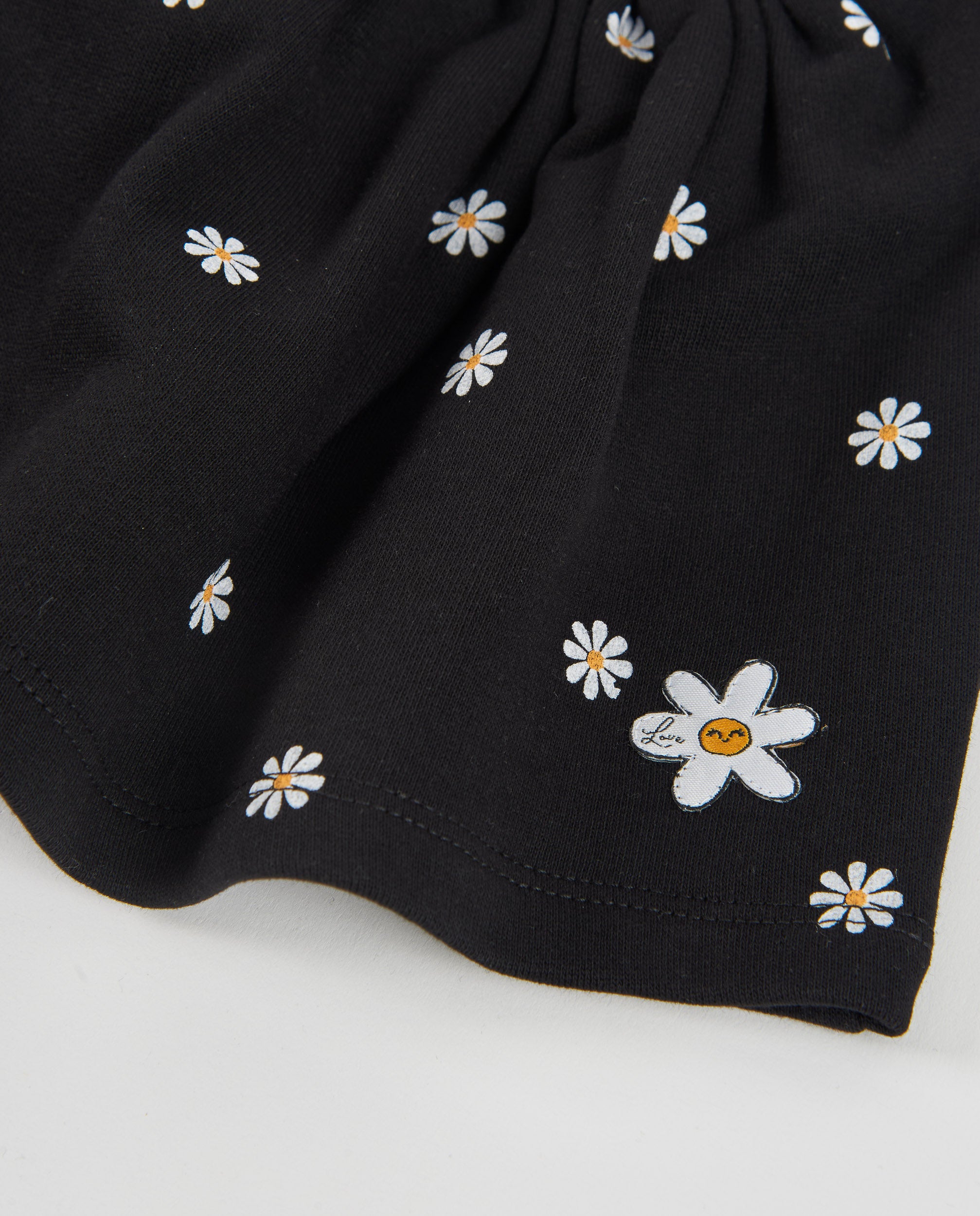 TucTuc Gonne gonna cotone bambina nero stampa fiori