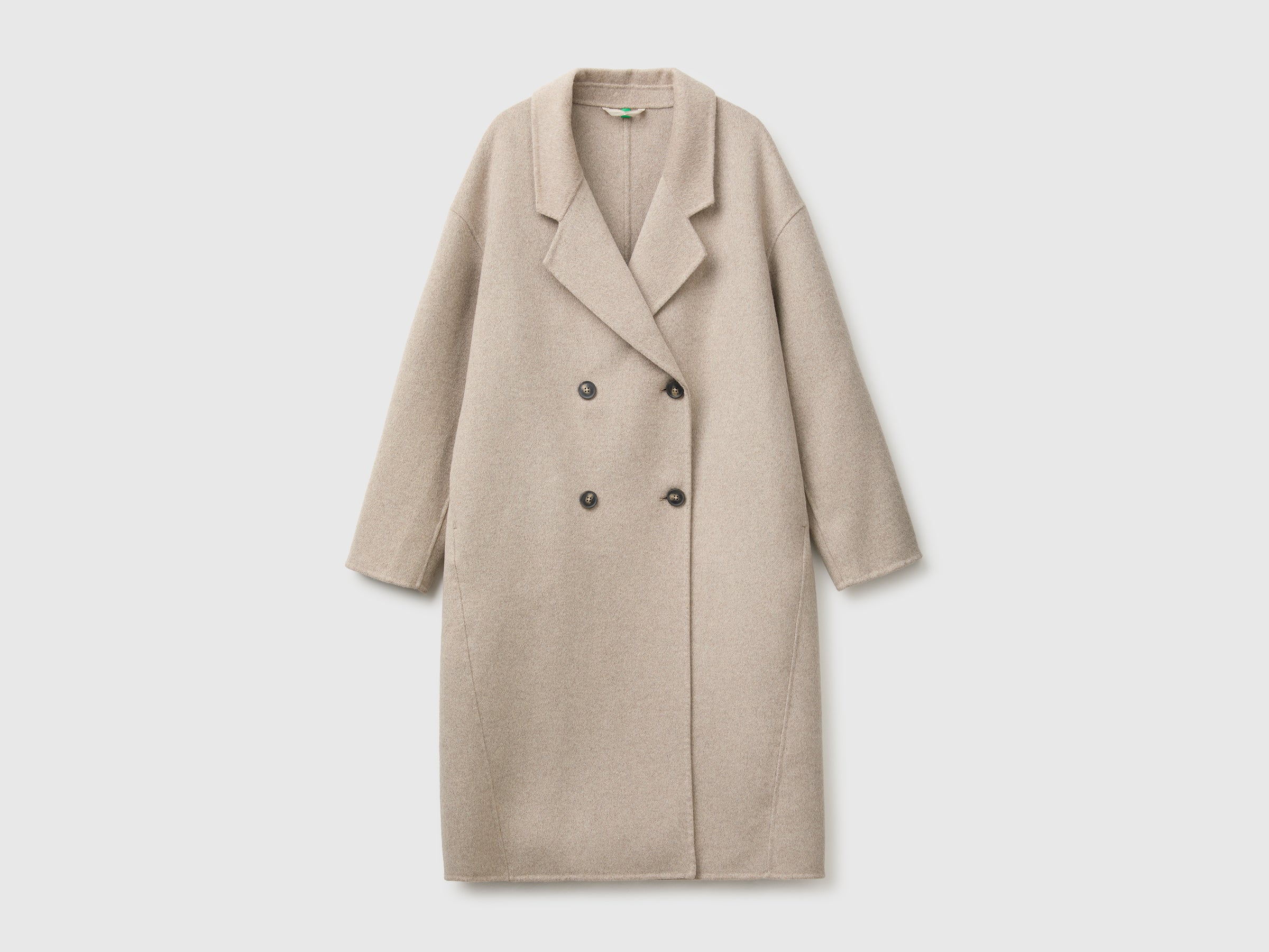 Benetton cappotto lungo doppiopetto lana taglia M