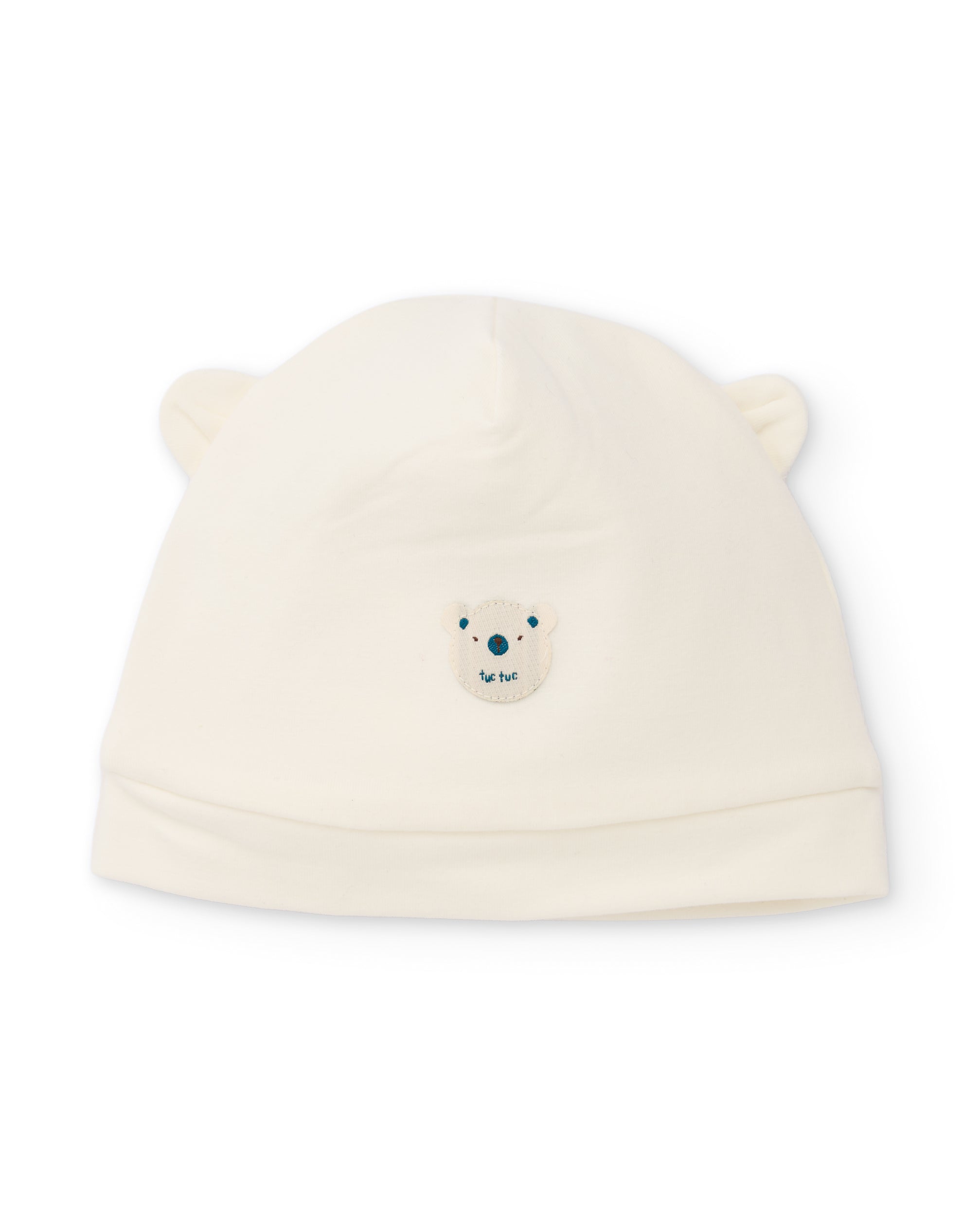 TucTuc Accessori Cappello Neonato Crudo Cotone Orso