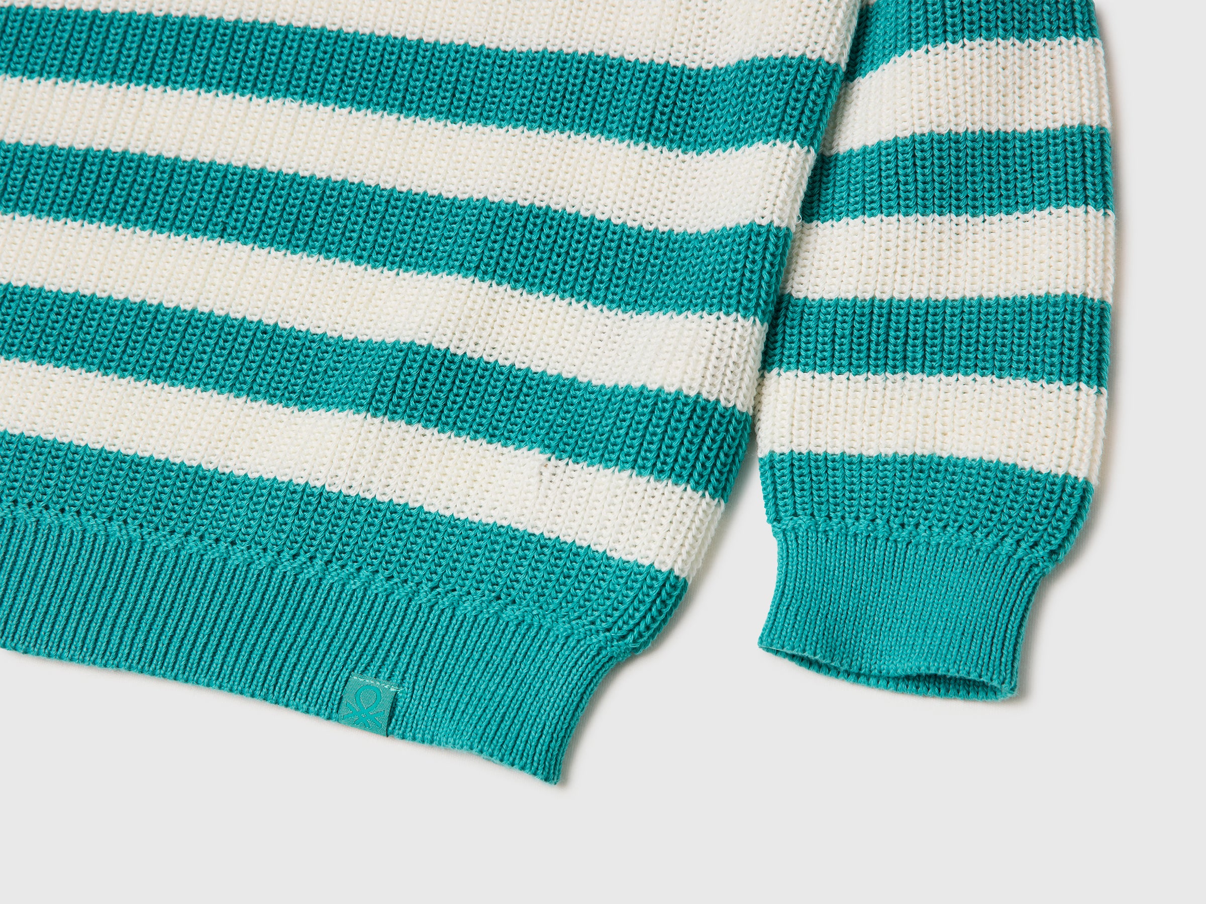 United Colors of Benetton Sweater two-tone stripes maglione L righe