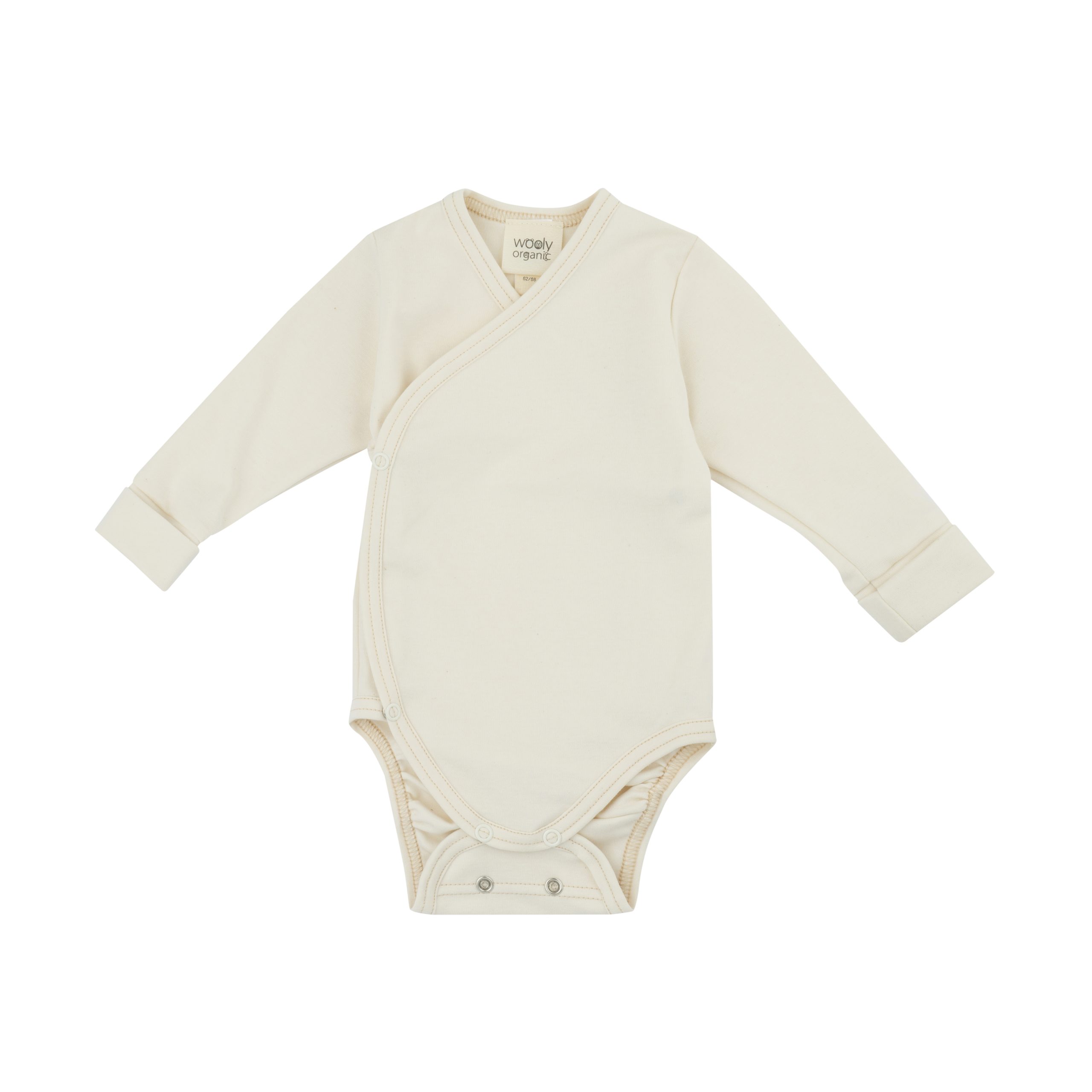 Woolly Organic NOOS body avvolgibile manica lunga GOTS