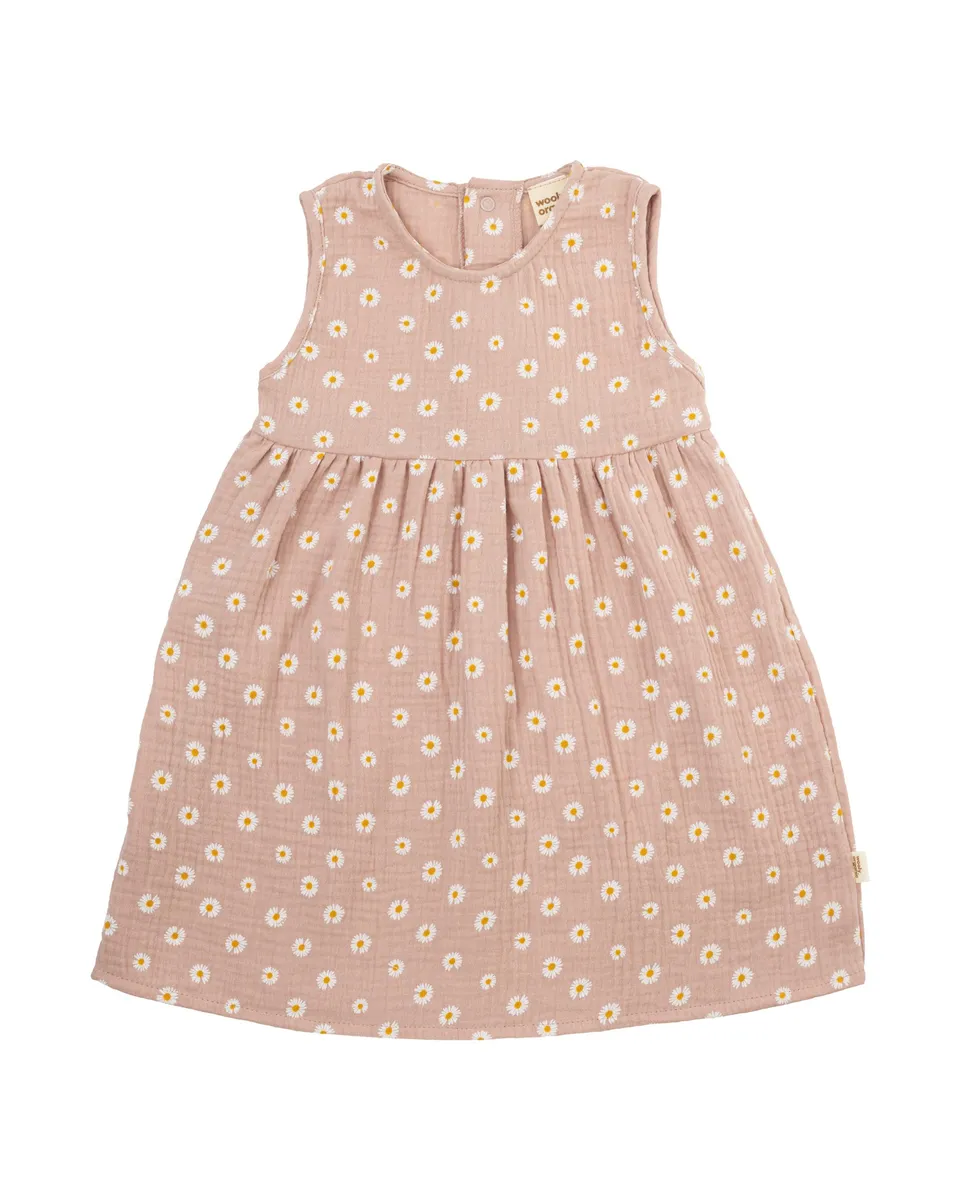 Woolly Organic Dress vestito bambina mussola cotone bio