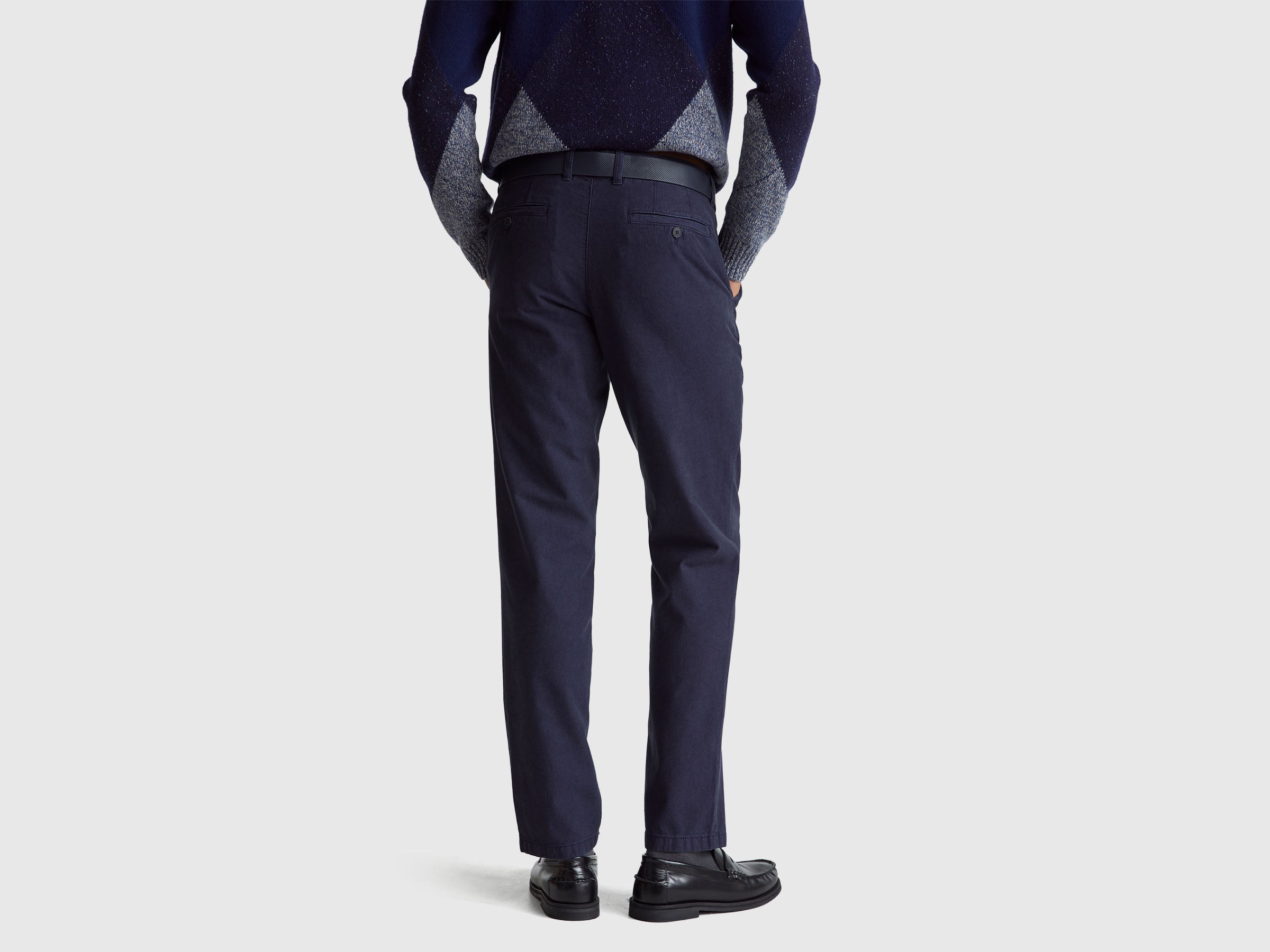 United Colors of Benetton Chino Slim Pantaloni Cotone Tinta Capo