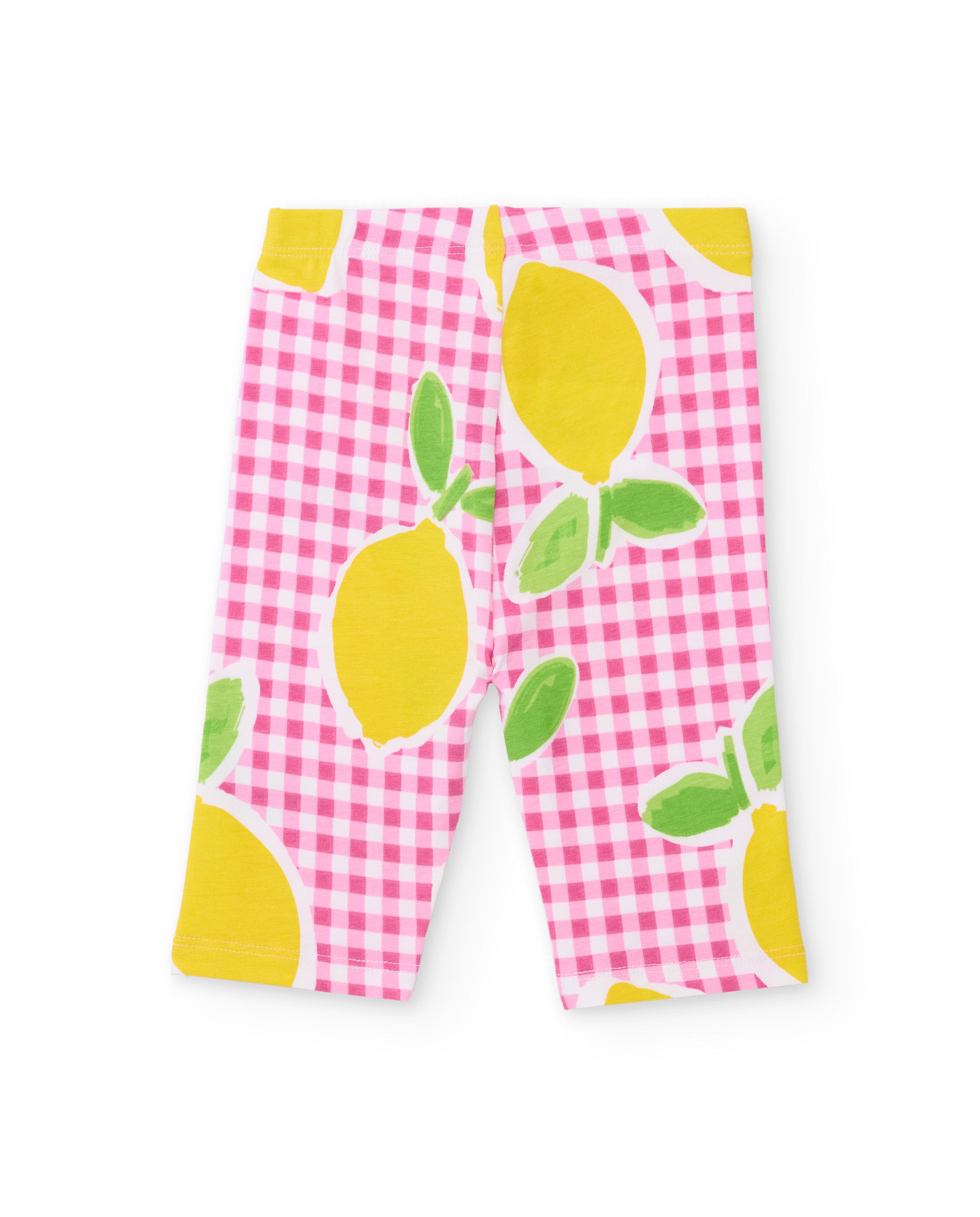 TucTuc Leggings Bambina Cotone Rosa Limoni Vichy