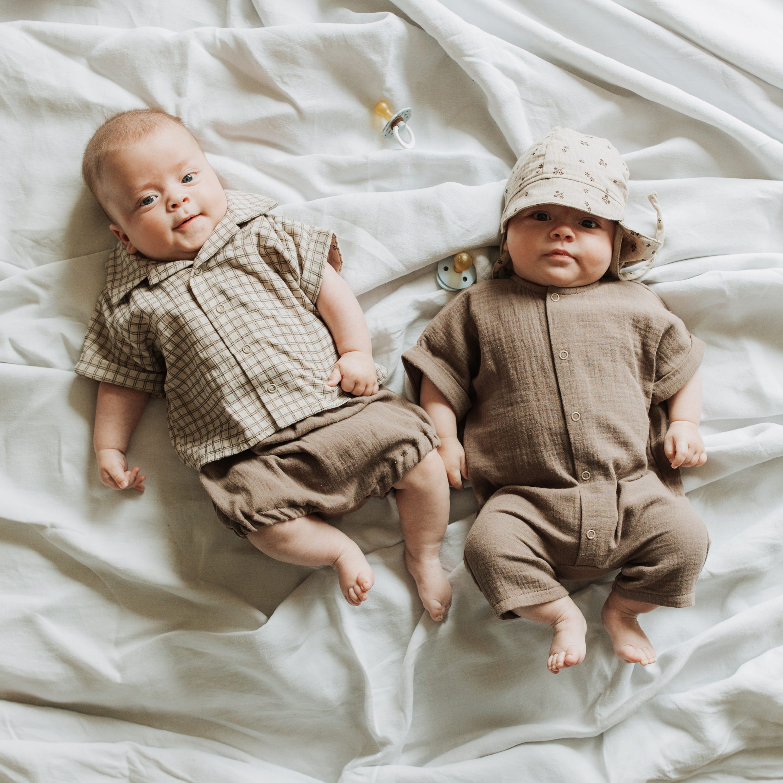 Woolly Organic Baby Sets Muslin Shirt Bloomers completo mussola bio
