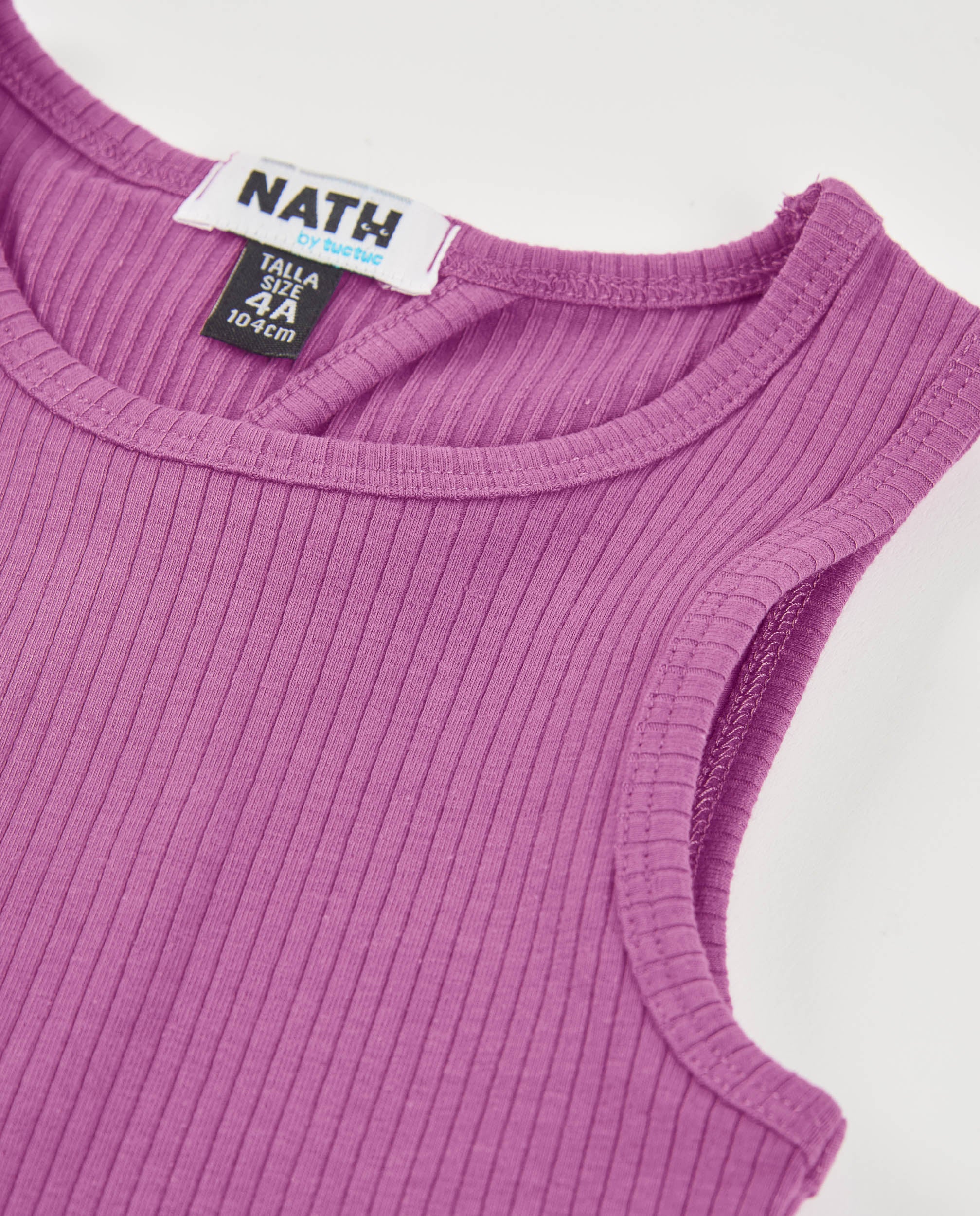 TucTuc Magliette Top bimba coste maglia lilla 8 anni