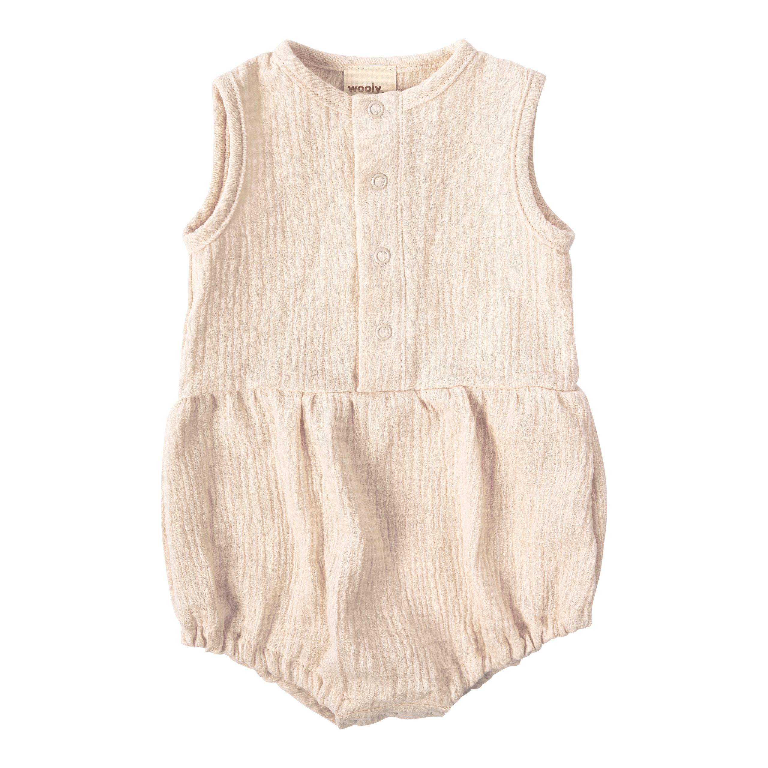 Woolly Organic Muslin Romper pagliaccetto mussola cotone organico