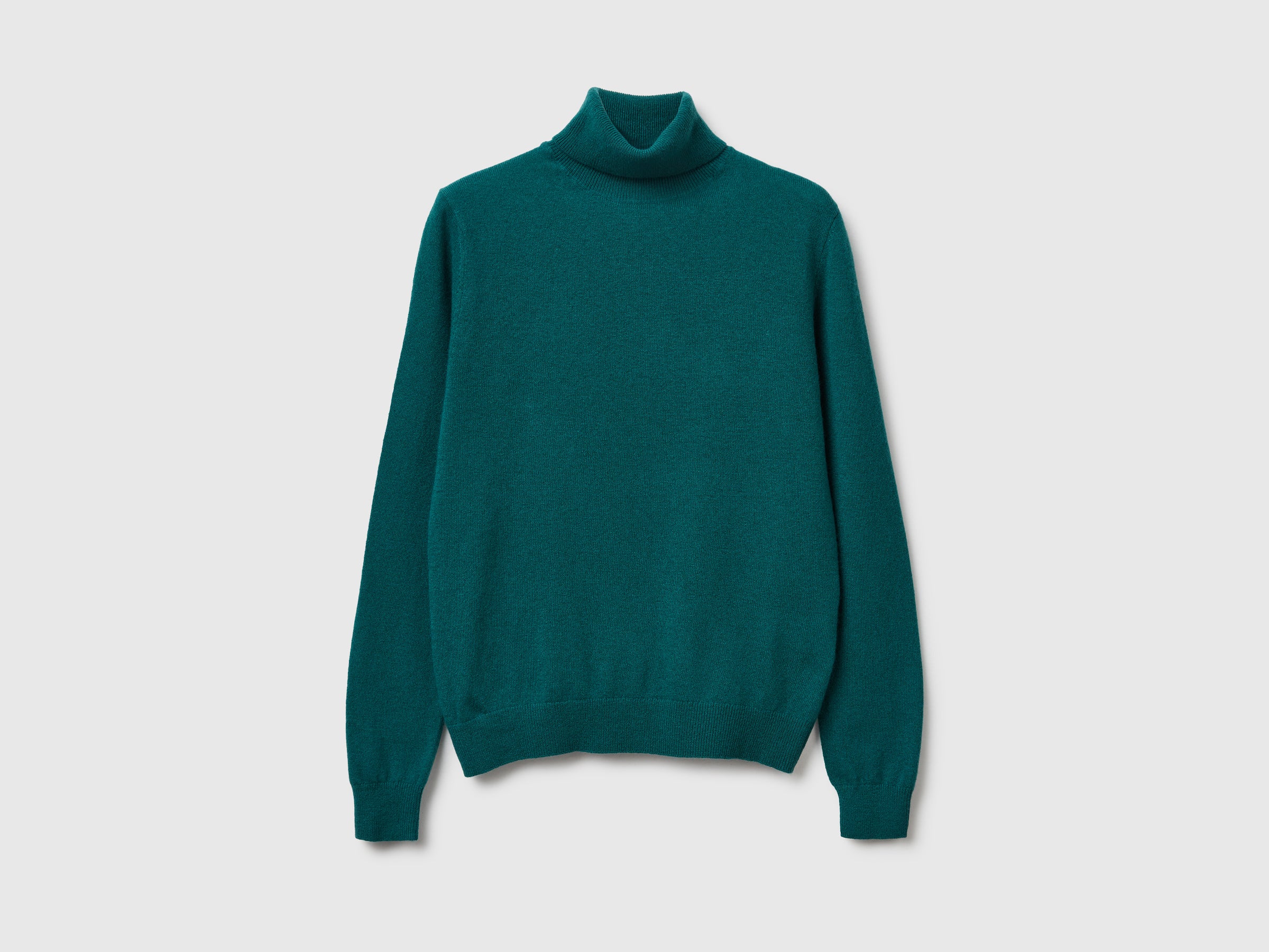 United Colors of Benetton Maglione Dolcevita Lana Merino Verde M