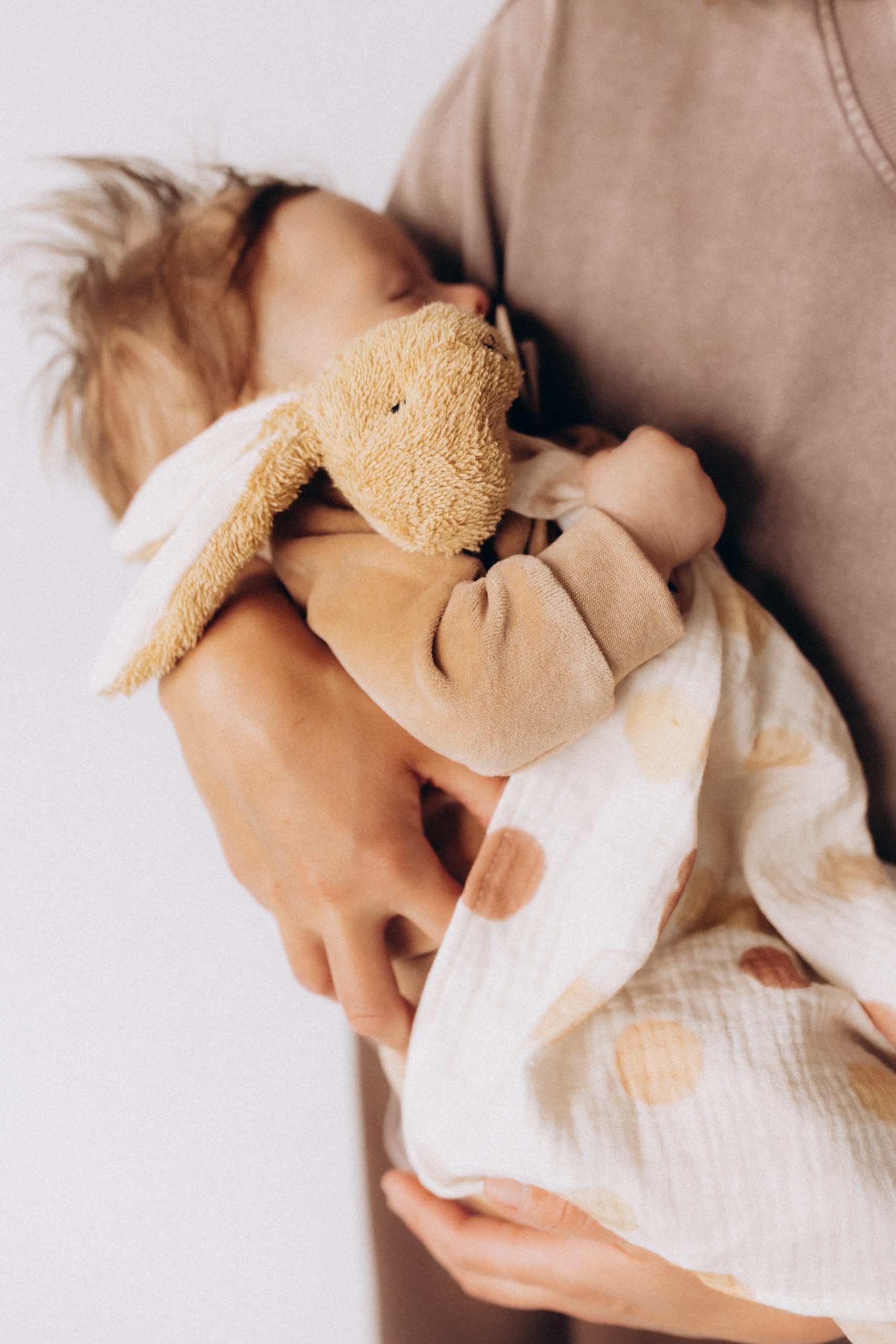 Woolly Organic Bunny dou dou mussola con peluche 40x40
