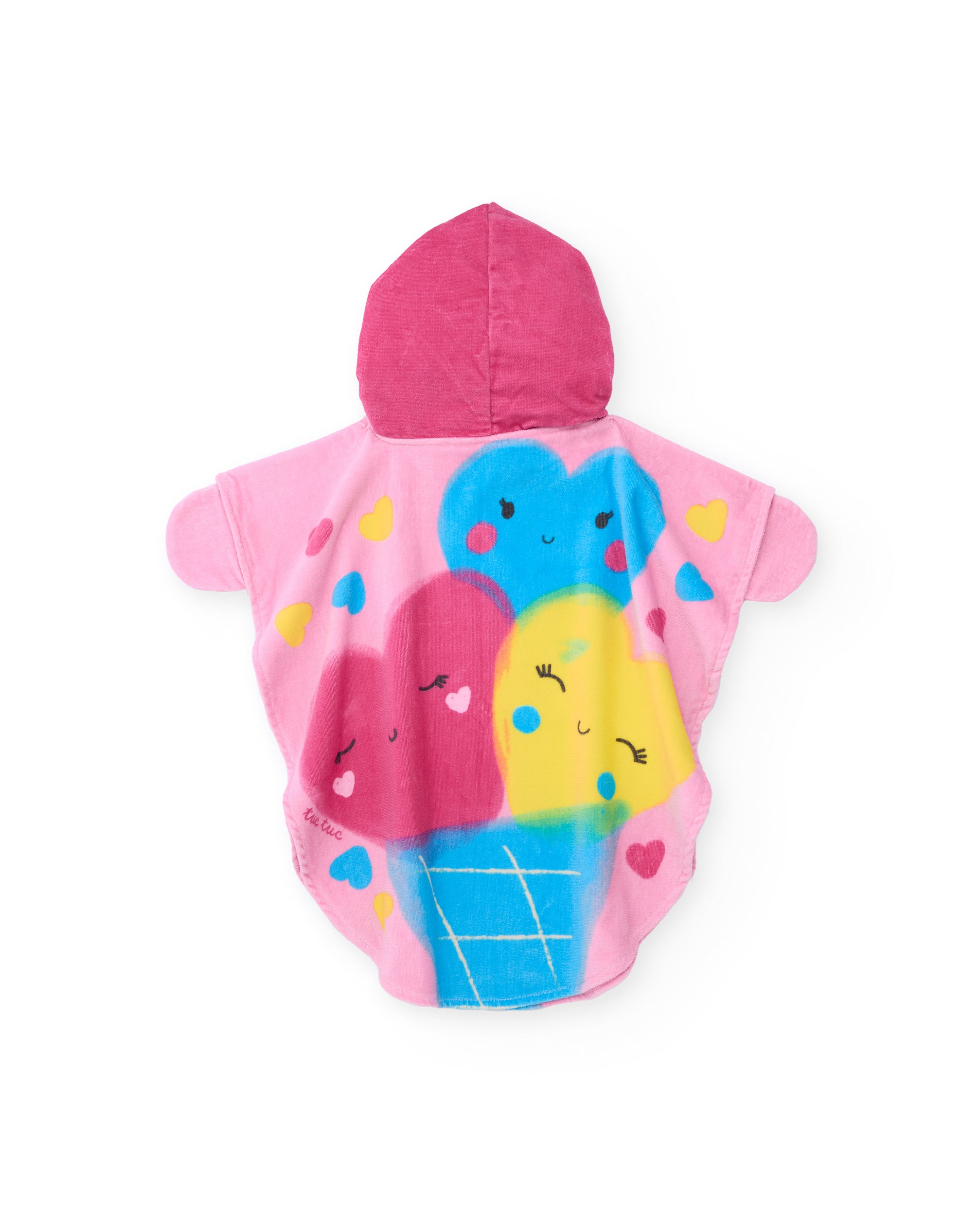 TucTuc Asciugamani Poncho Neonato Rosa con Cappuccio