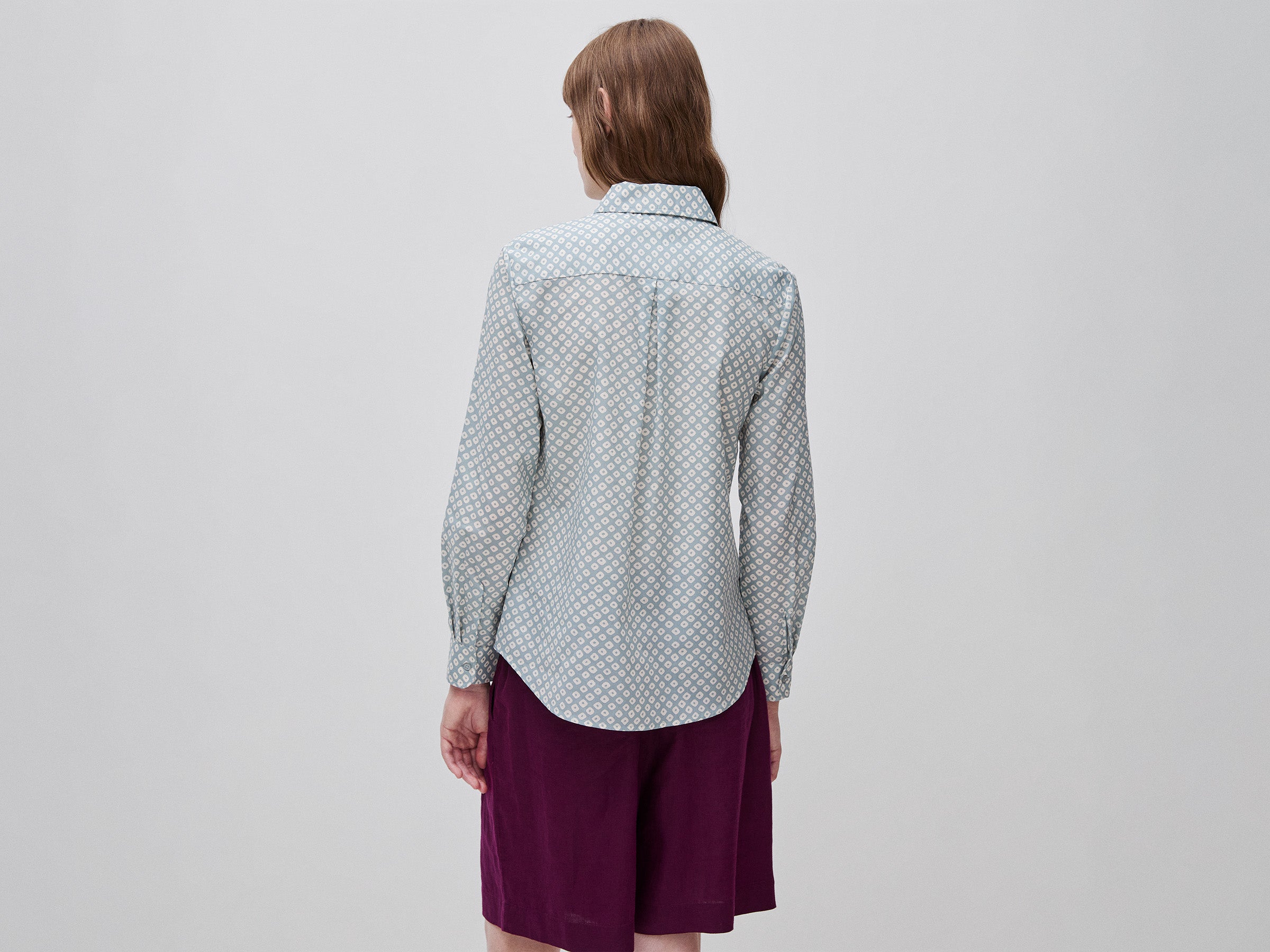 United Colors of Benetton camicia cotone fantasia manica lunga S