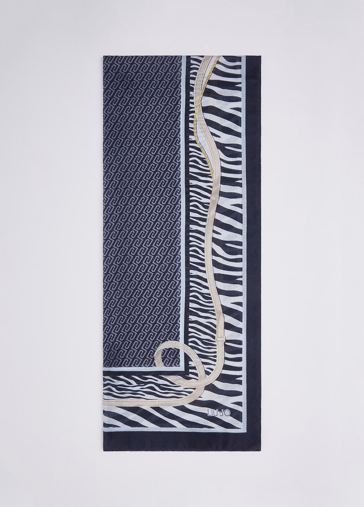 Liu Jo Jeans 2F6063 Stola Foulard Animalier Midnight 70x180