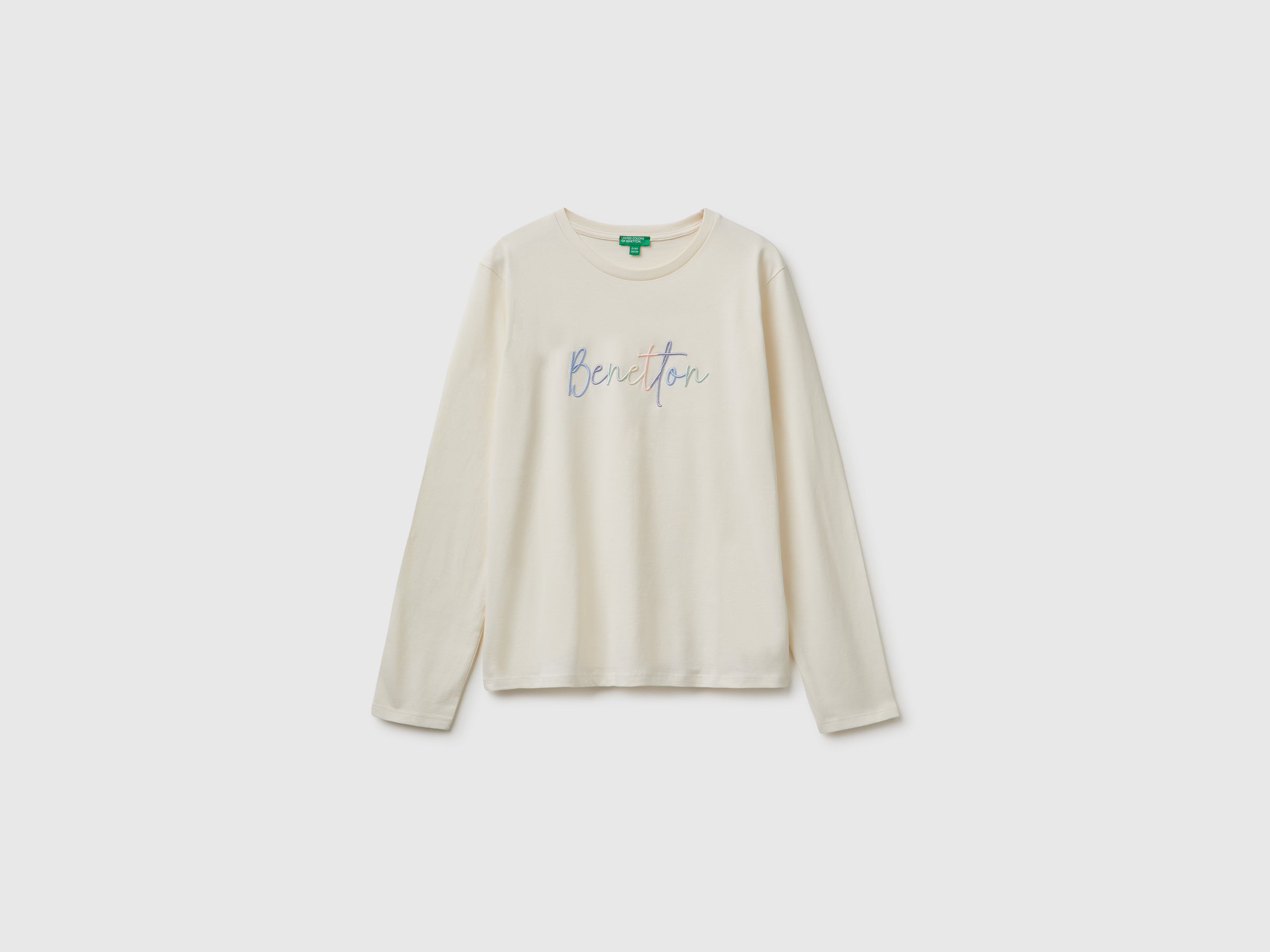 United Colors of Benetton T-Shirts maglietta ricamo cotone biologico M