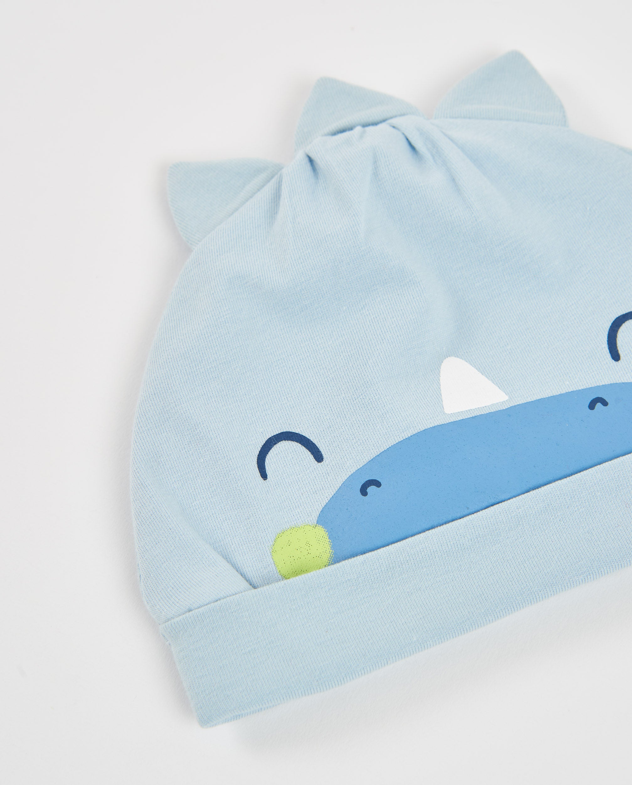 TucTuc Accessori cappellino neonato azzurro cotone dinosauro
