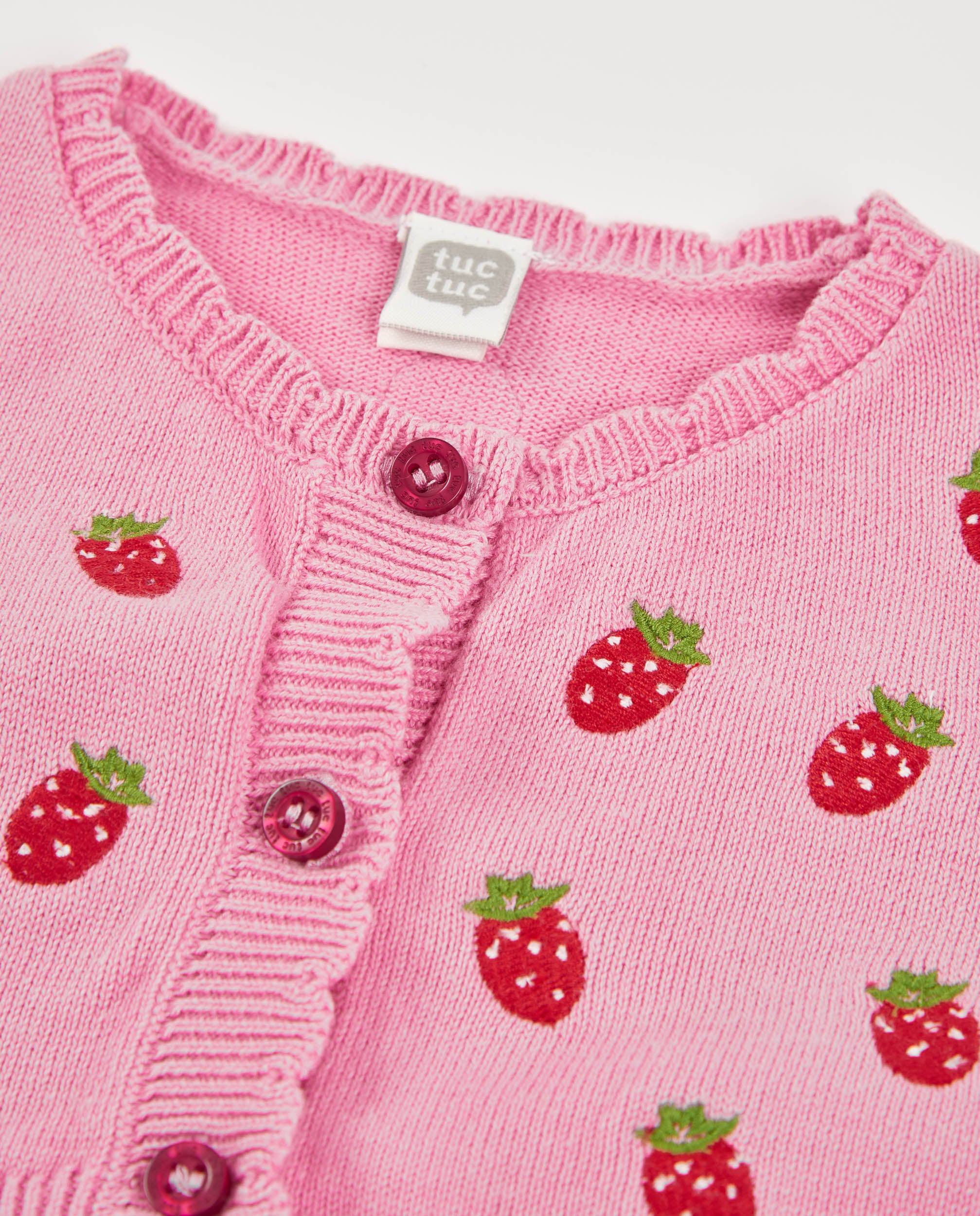 TucTuc Maglioni cardigan neonata rosa fragoline