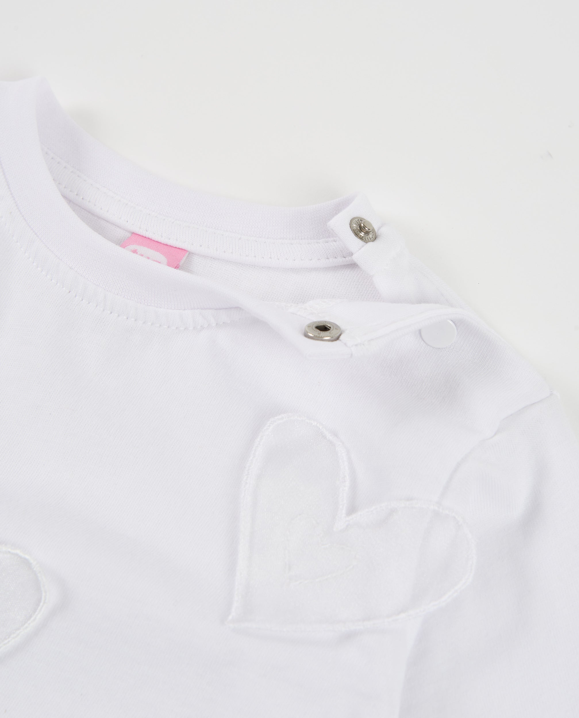 TucTuc Magliette t-shirt bambina bianca cuori