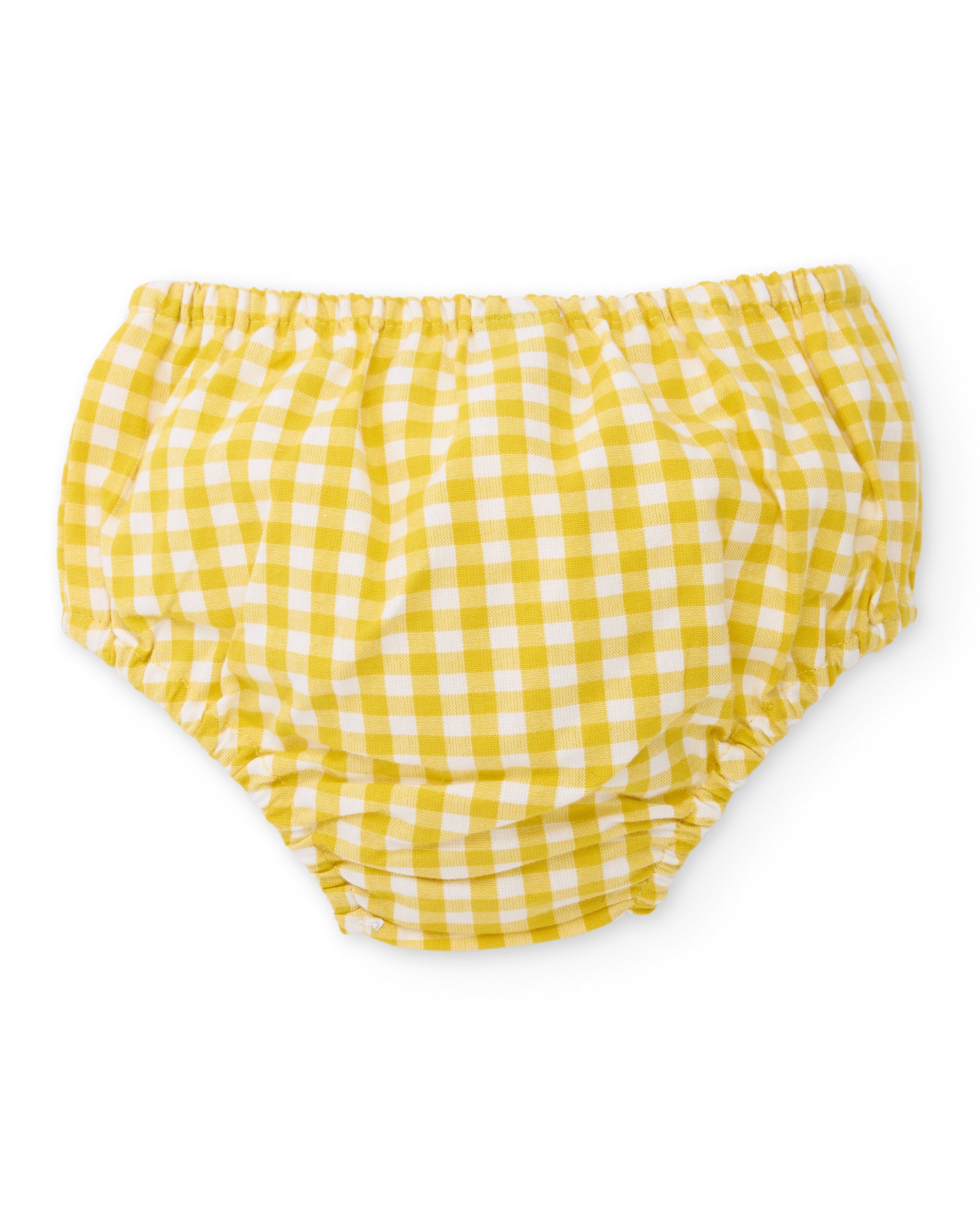 TucTuc Vestiti neonato vichy giallo con mutandina 2pz