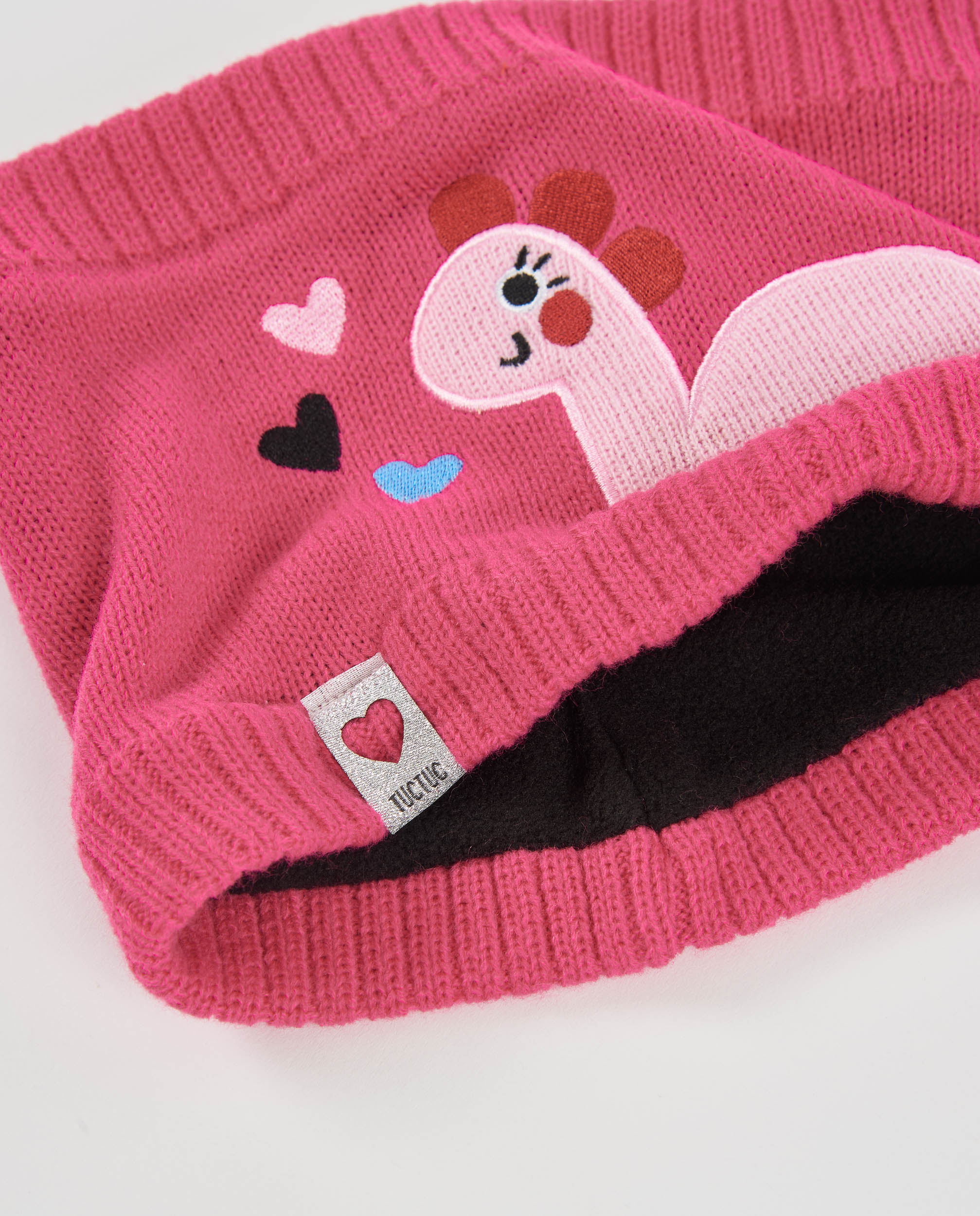 TucTuc Accessori Set bambina fucsia berretto e scaldacollo