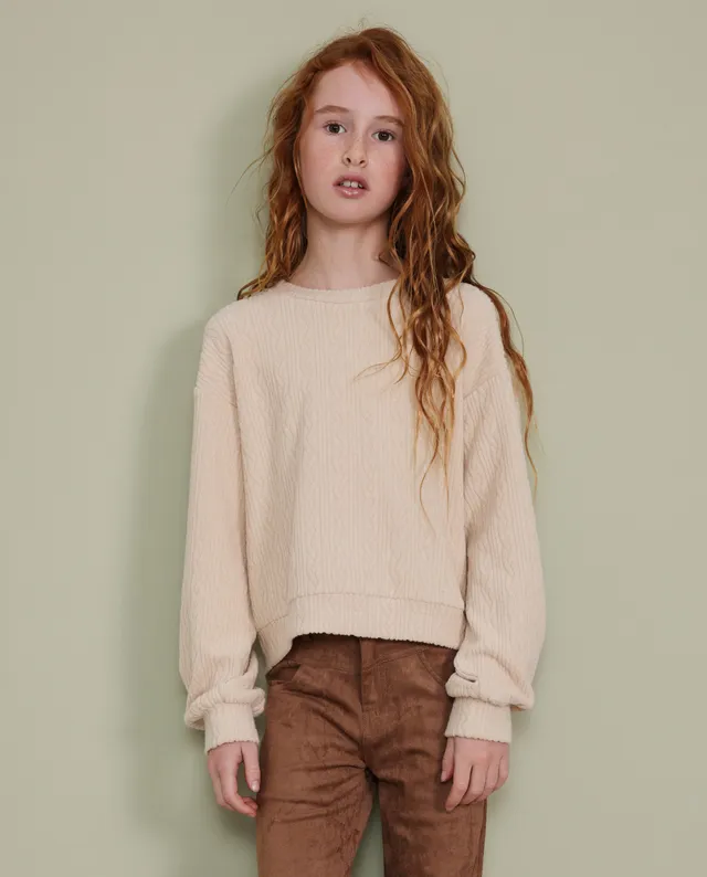 TucTuc Maglioni maglione bambina beige taglio ampio