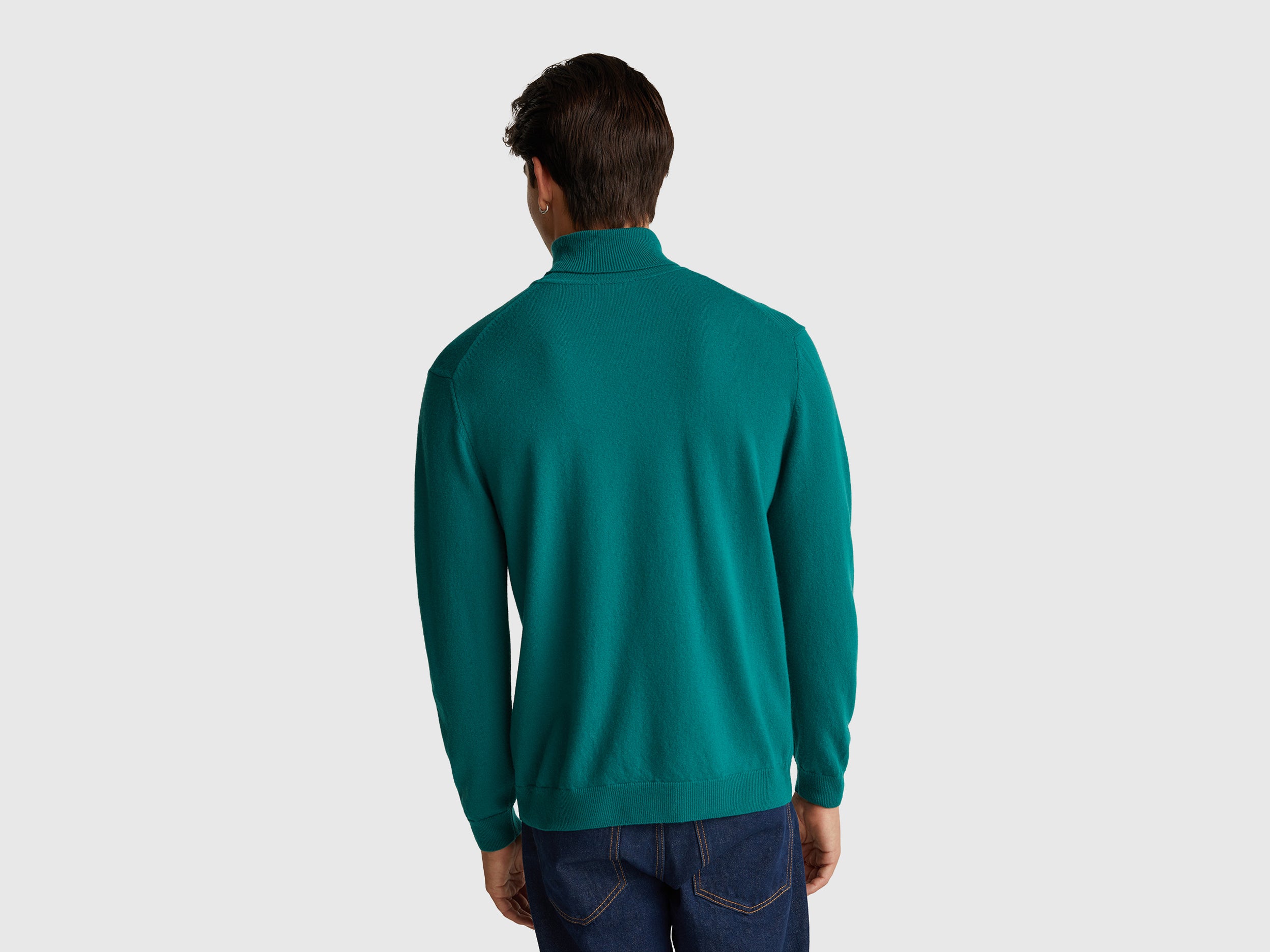 United Colors of Benetton Dolcevita Lana Merino Verde Bosco L