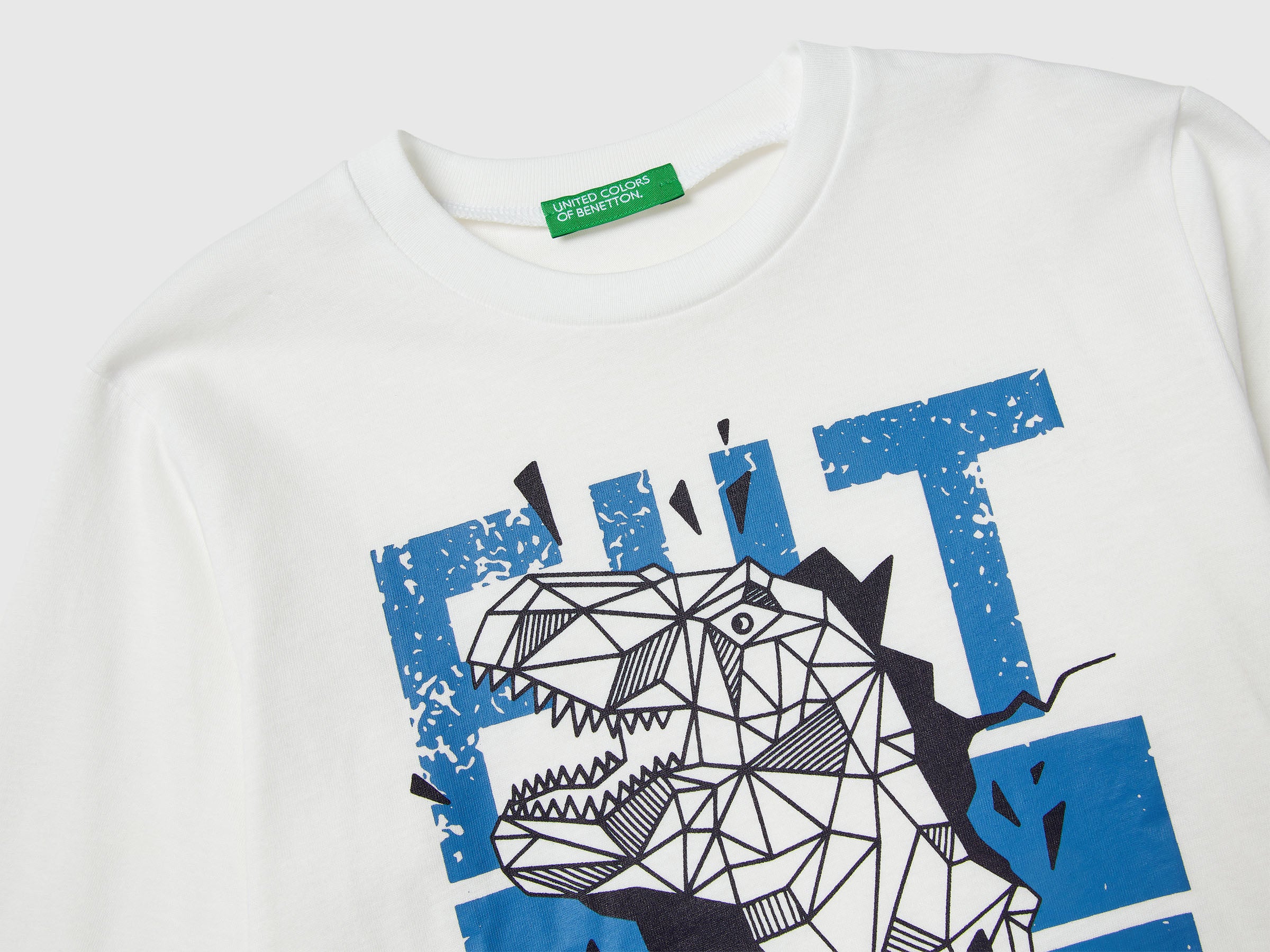 United Colors of Benetton T-shirt Stampa Cotone 104 Manica Lunga