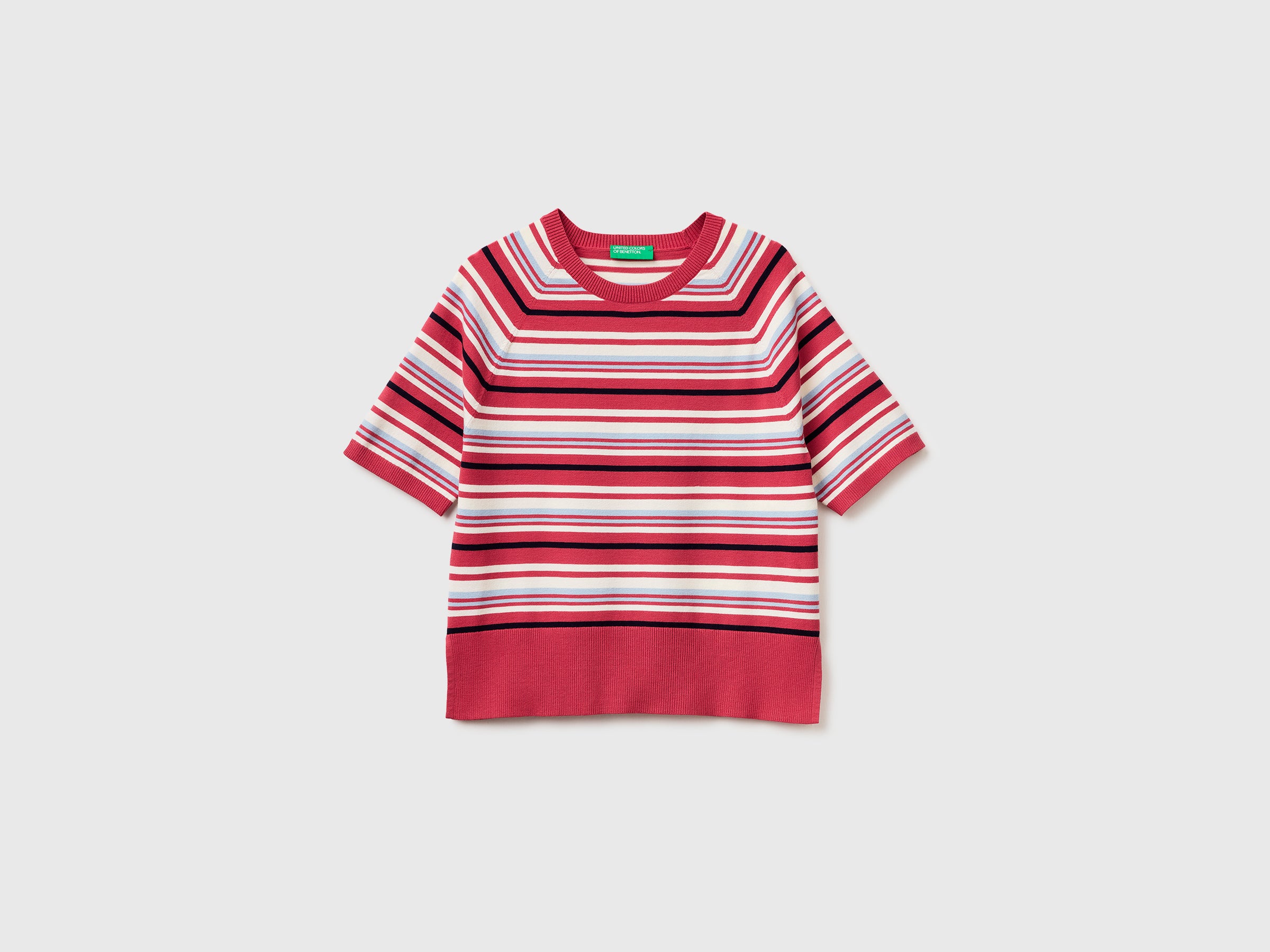 United Colors of Benetton Sweaters Striped short maglione viscosa