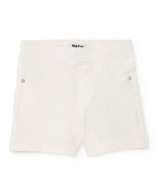 TucTuc Bermuda shorts bambina bianco elasticizzato tasche