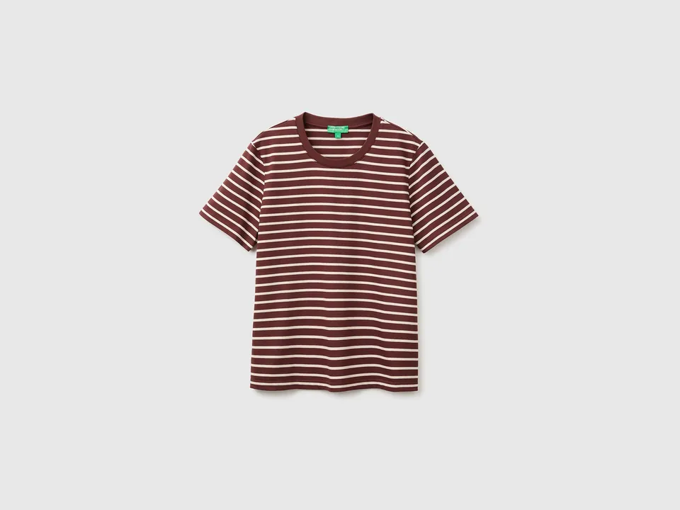 United Colors of Benetton Striped T-shirt Maglietta Cotone a Righe
