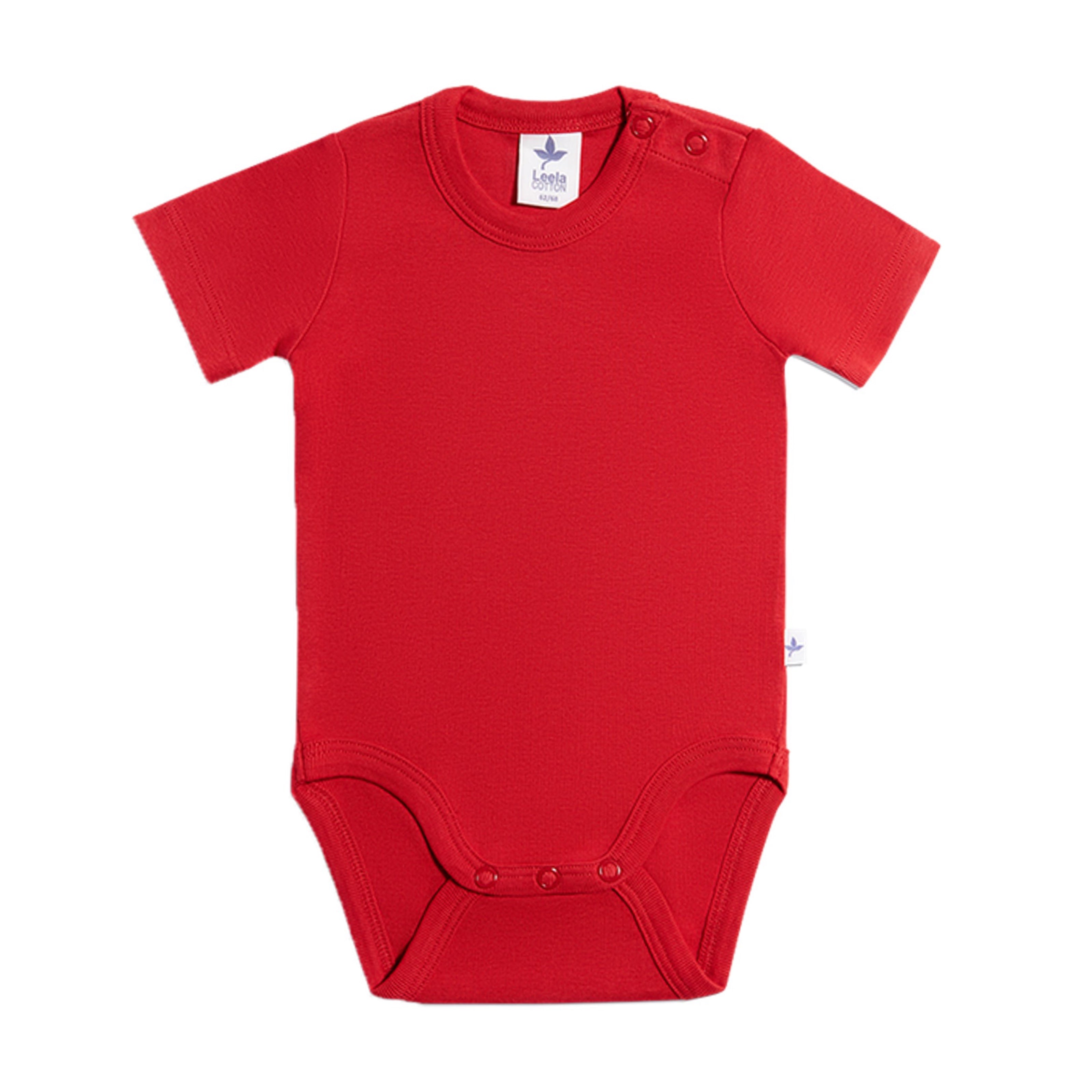 Kocarcia Leela Body Maniche Corte rosso cotone 6-12 mesi