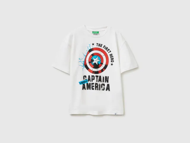 United Colors of Benetton 3SDLC10T1 Maglietta Capitan America Cotone