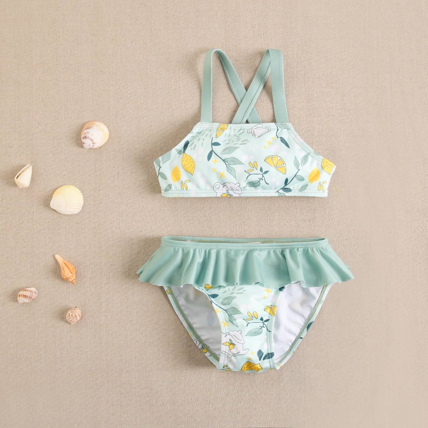 Dadati Bikini Limone costume mare bambina 6 anni stampa limoni