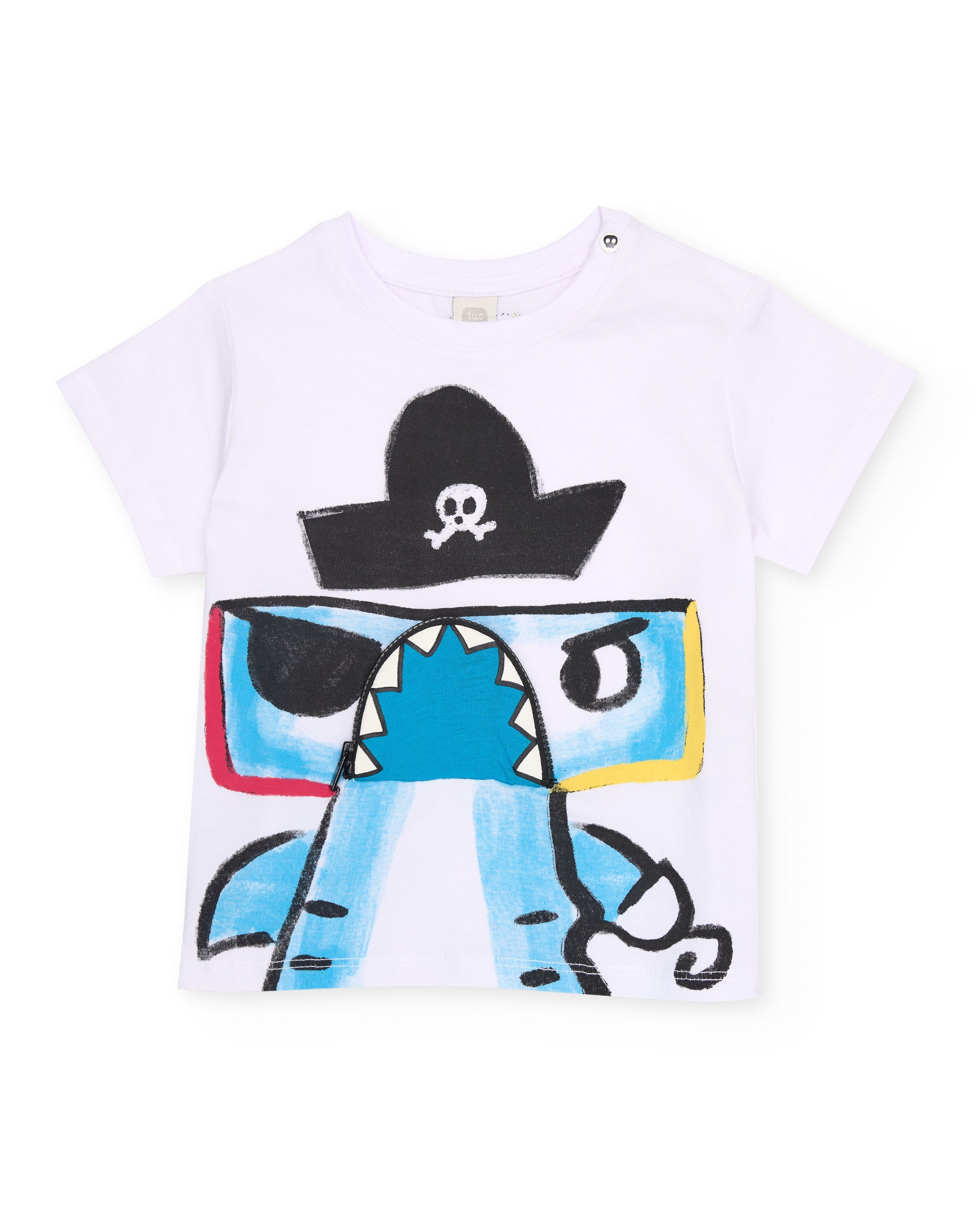 TucTuc Magliette t-shirt bambino pirata cotone bianco